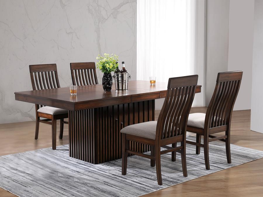 Briarwood - 5 Piece Extension Leaf Dining Table Set - Mango Oak Image