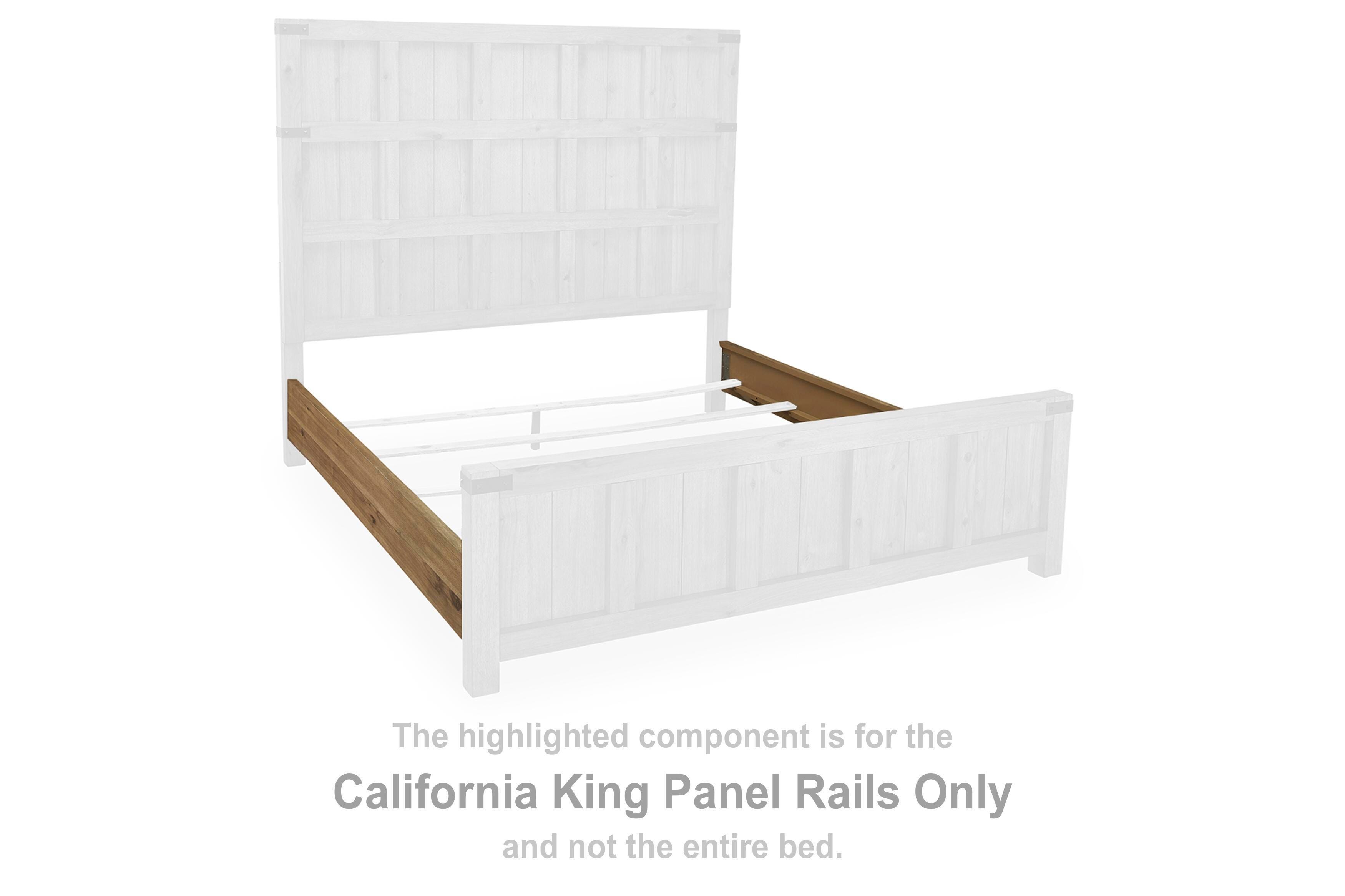 Ridgester – California King Panel Rails – Light Brown