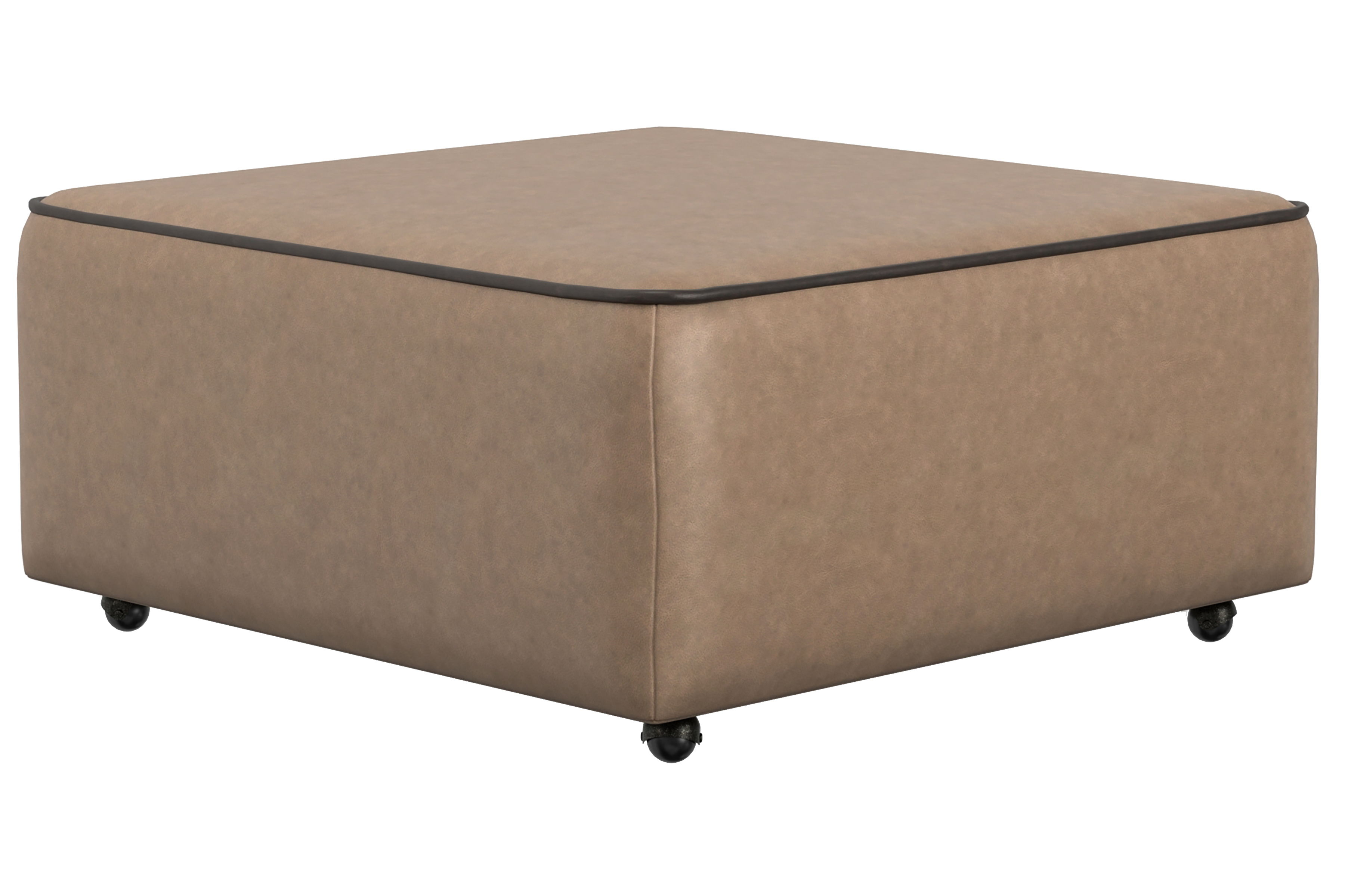 Nico - Castered Cocktail Ottoman - Khaki