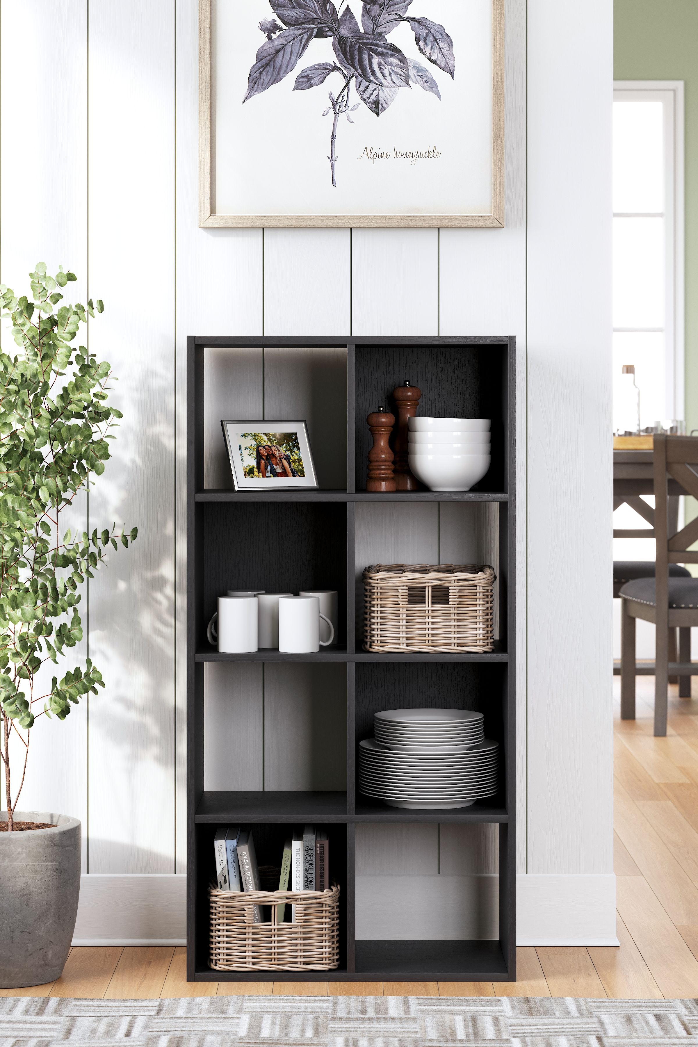 Ashley Furniture Langdrew - Eight Cube Organizer - Black - Image 8