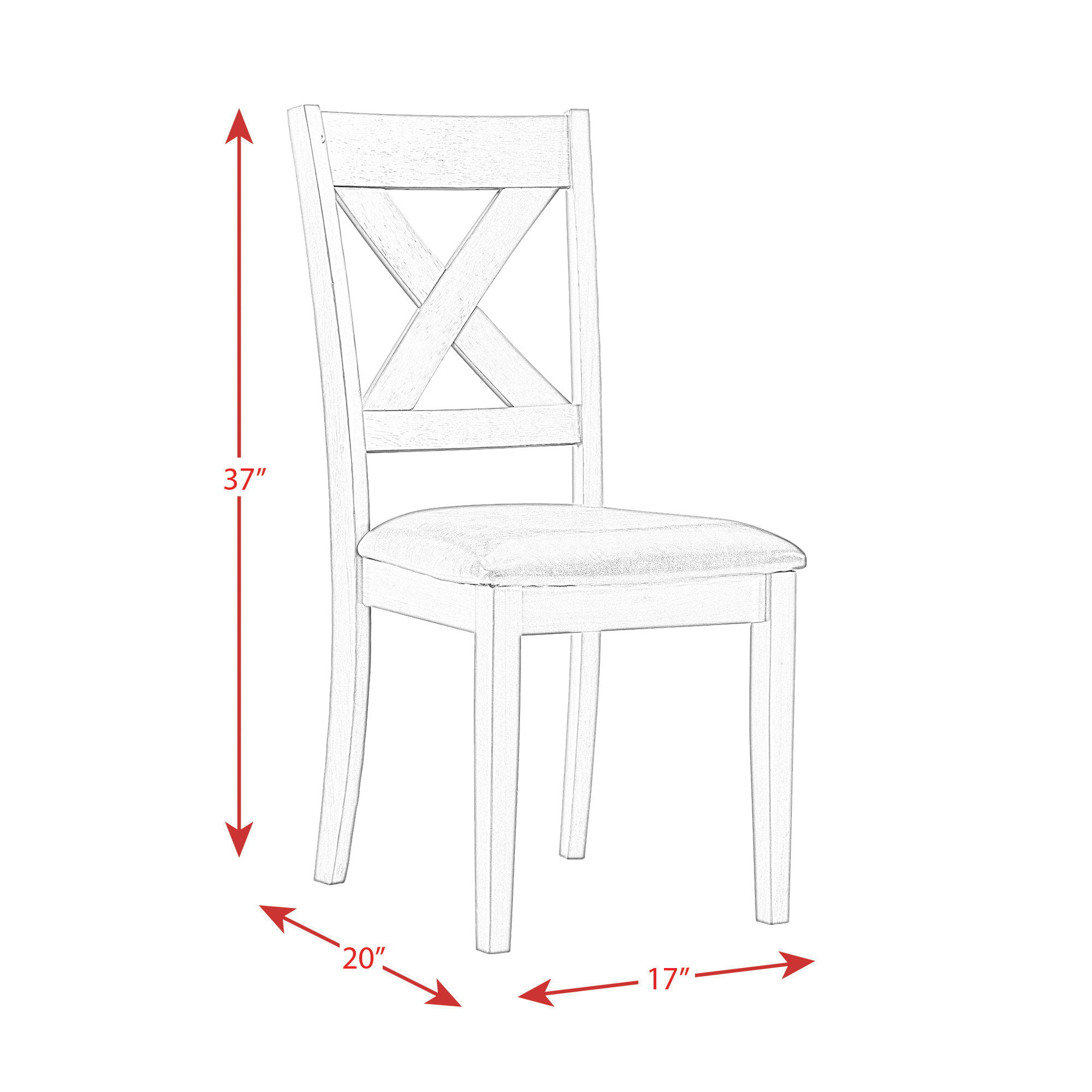 Alex - Dining Side Chair (Set of 2) - Gray