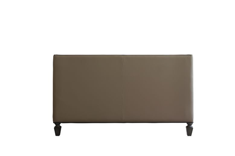 House Beatrice - Loveseat With 3 Pillows - Tan Synthetic Leather , Black Synthetic Leather & Charcoal, beige, view 2