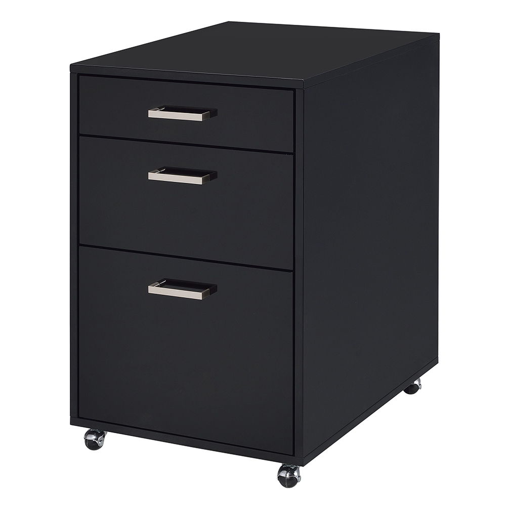 Coleen - Cabinet - Black High Gloss & Chrome, black, view 2