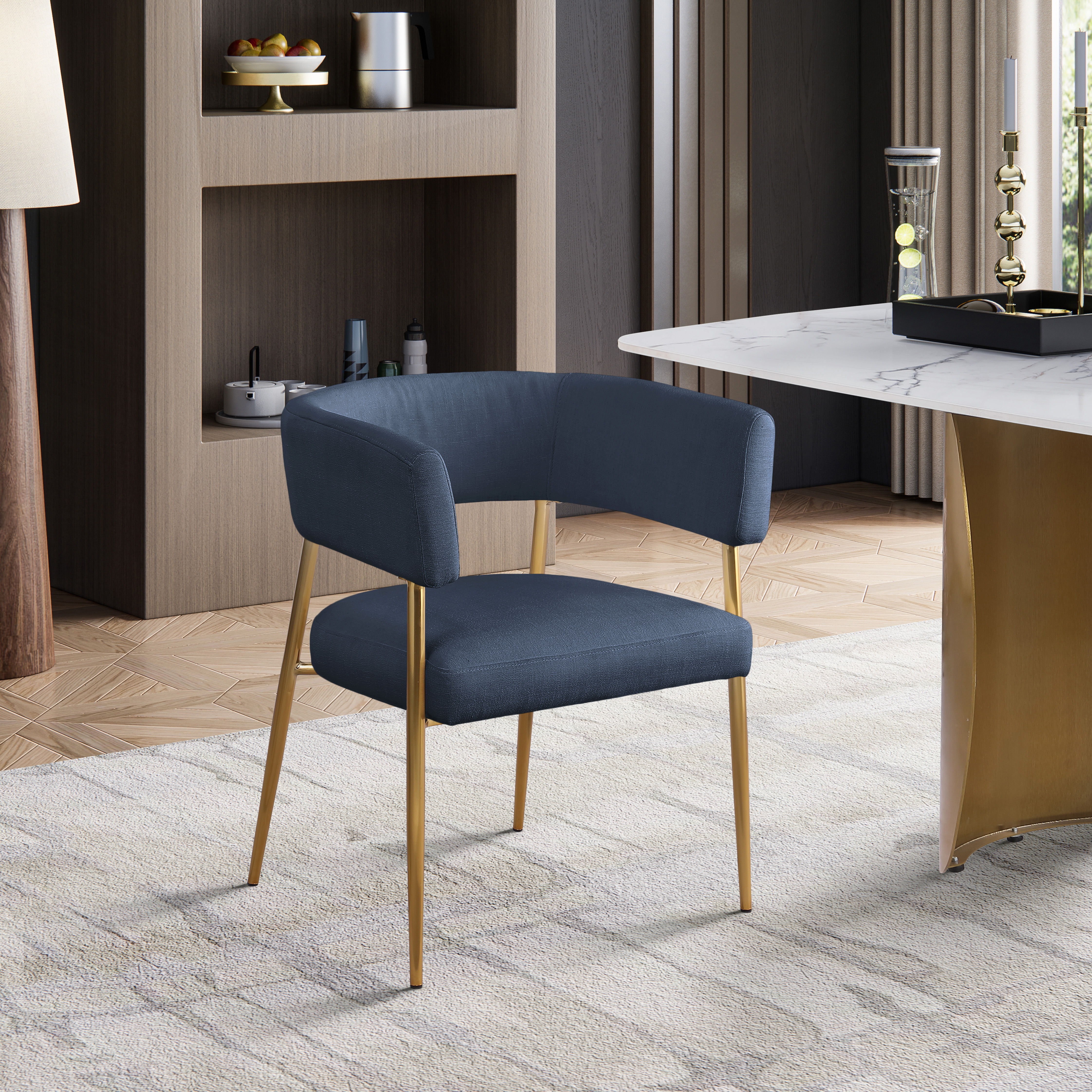 Creston - Durable Dining Chair - Deep Navy