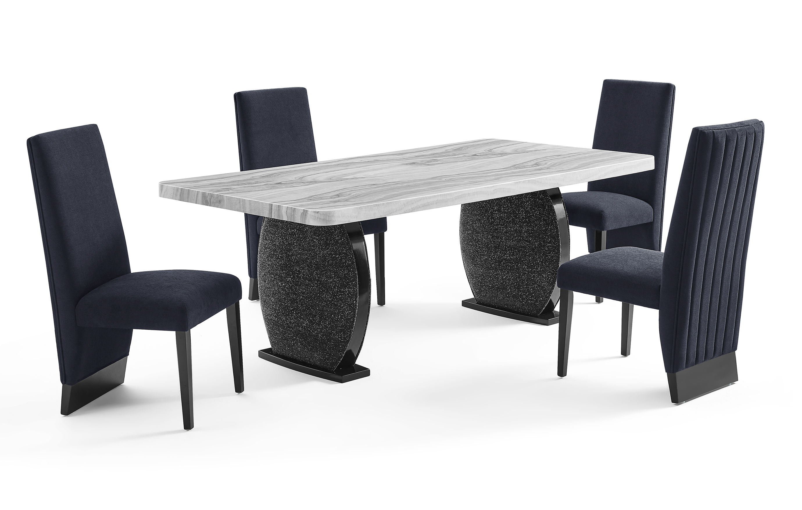 D2502 - 9 Piece Dining Room Set - Black
