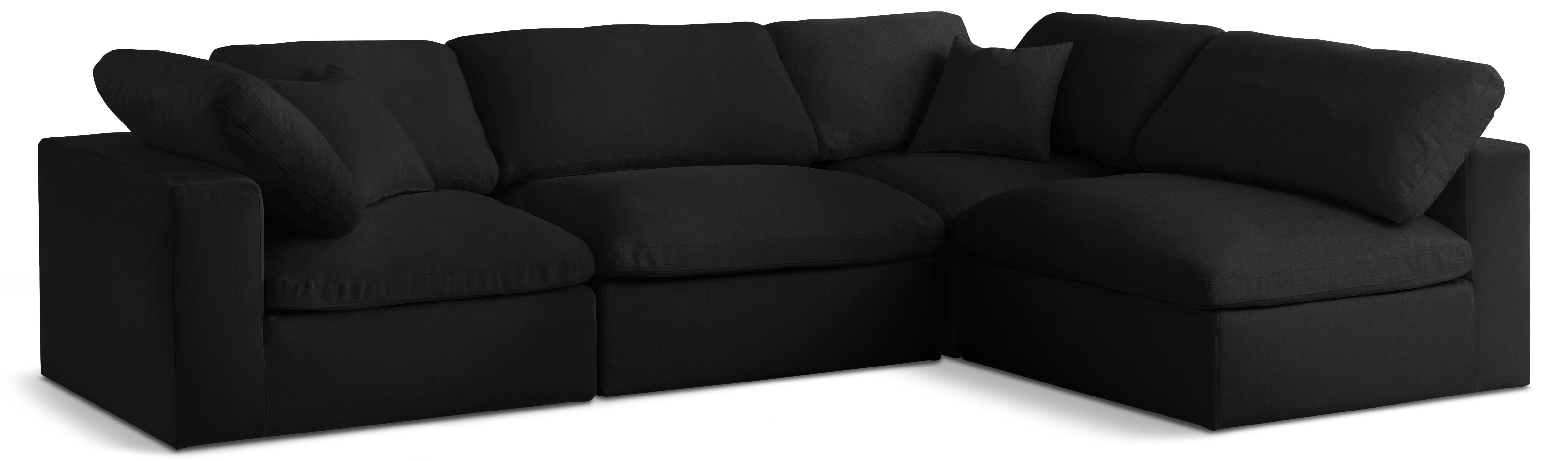 Serene - 4 Piece Modular Sectional - Black