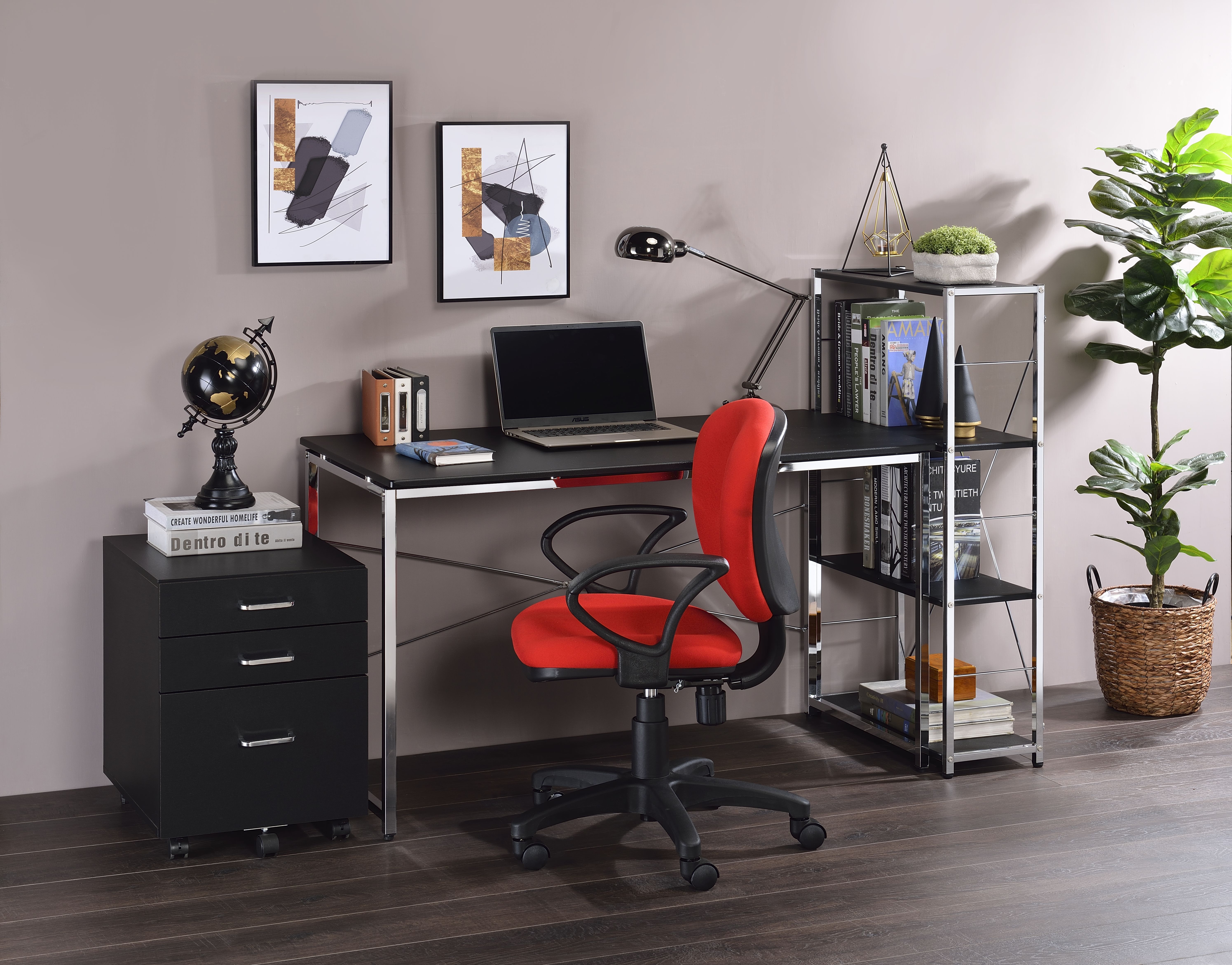 Tennos - Cabinet - Black & Chrome, black
