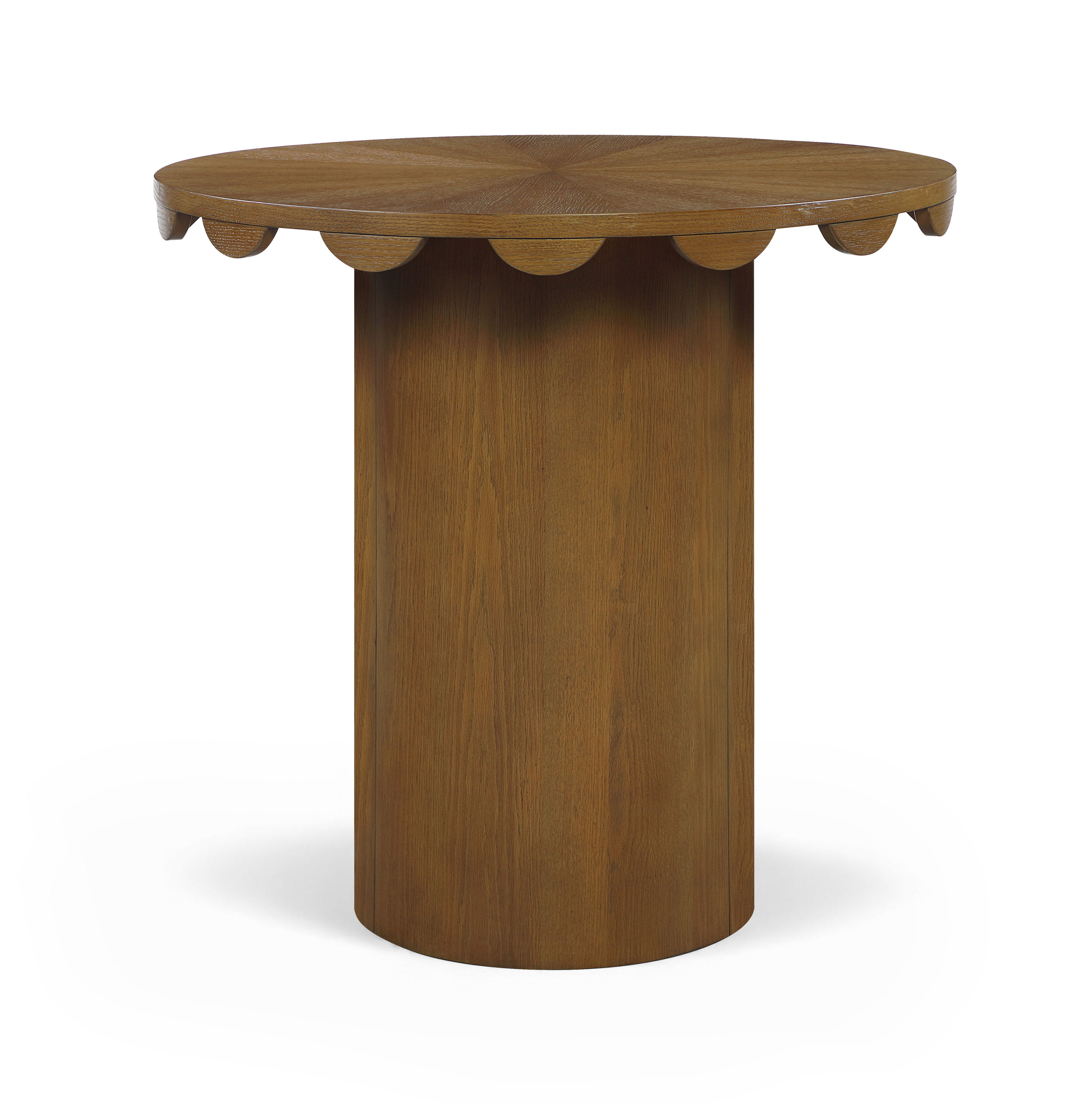 Dahlia - Solid Wood And Natural Cane Counter Height Table - Brown