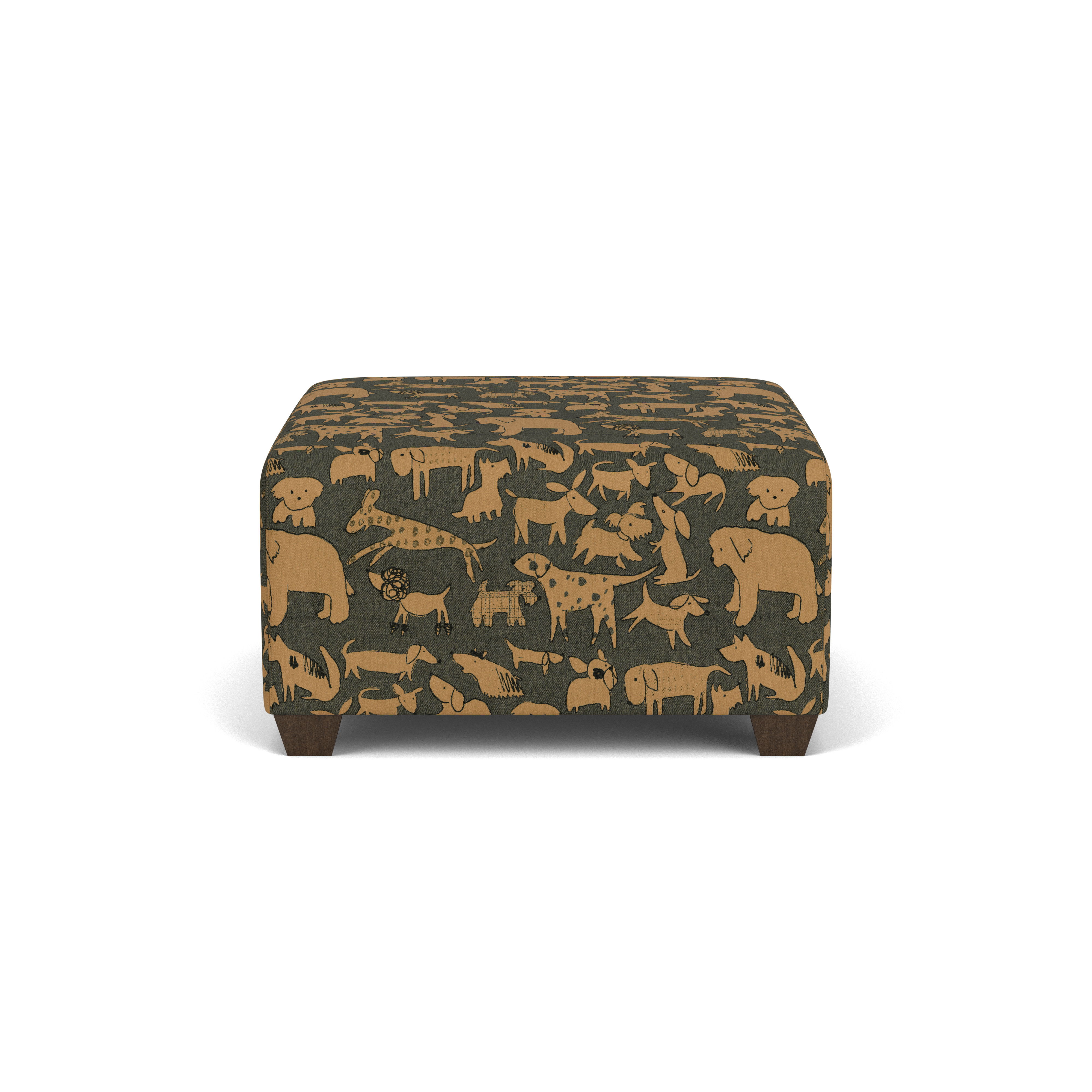 Freedom - Fabric Square Cocktail Ottoman, gray, view 5