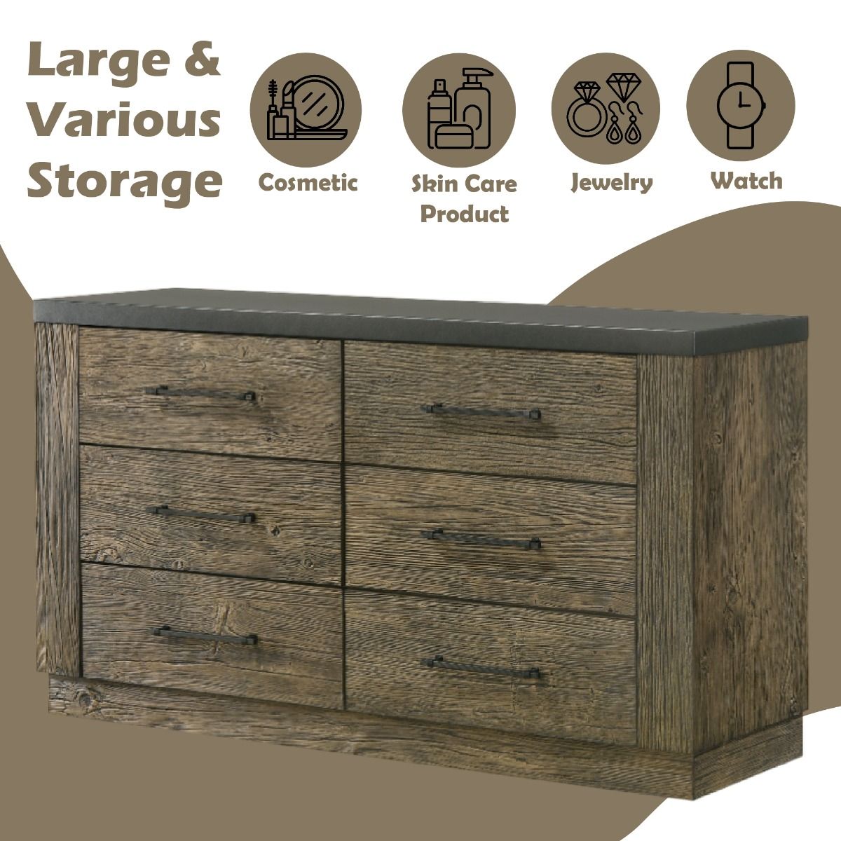 Lance - Dresser - Tree Bark, light brown, view 8