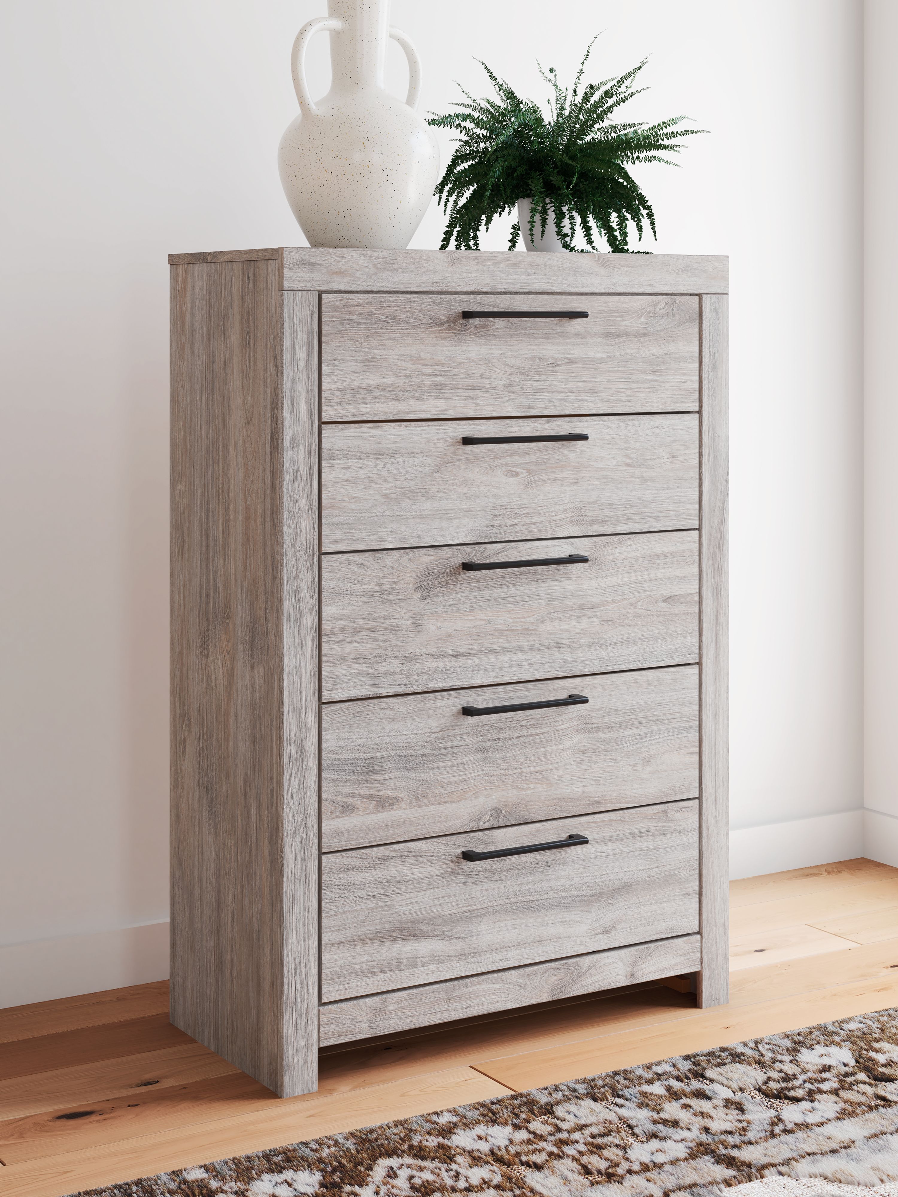 Broachmyn - Five Drawer Chest - Gray