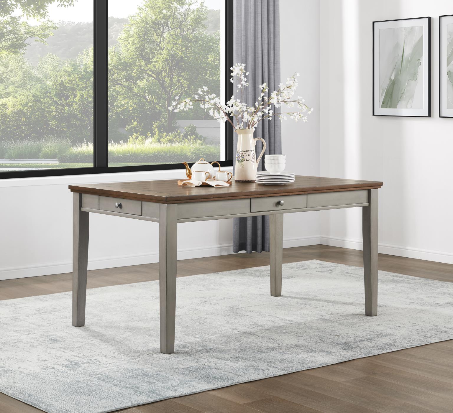 D146 - 5 Piece Dining Room Set (Table, 4 Side Chairs) - Gray