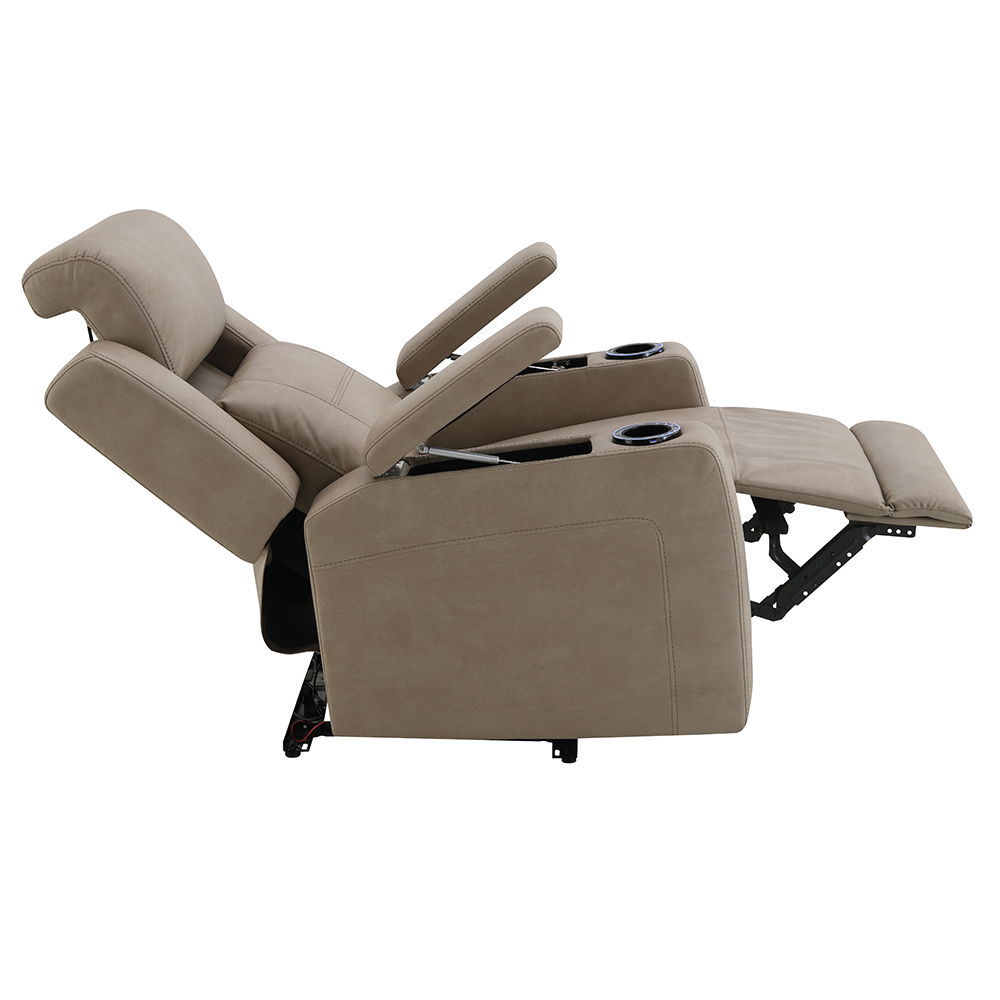 Lugo - Power Motion Recliner With Cup Holder - Camel, light brown, view 6