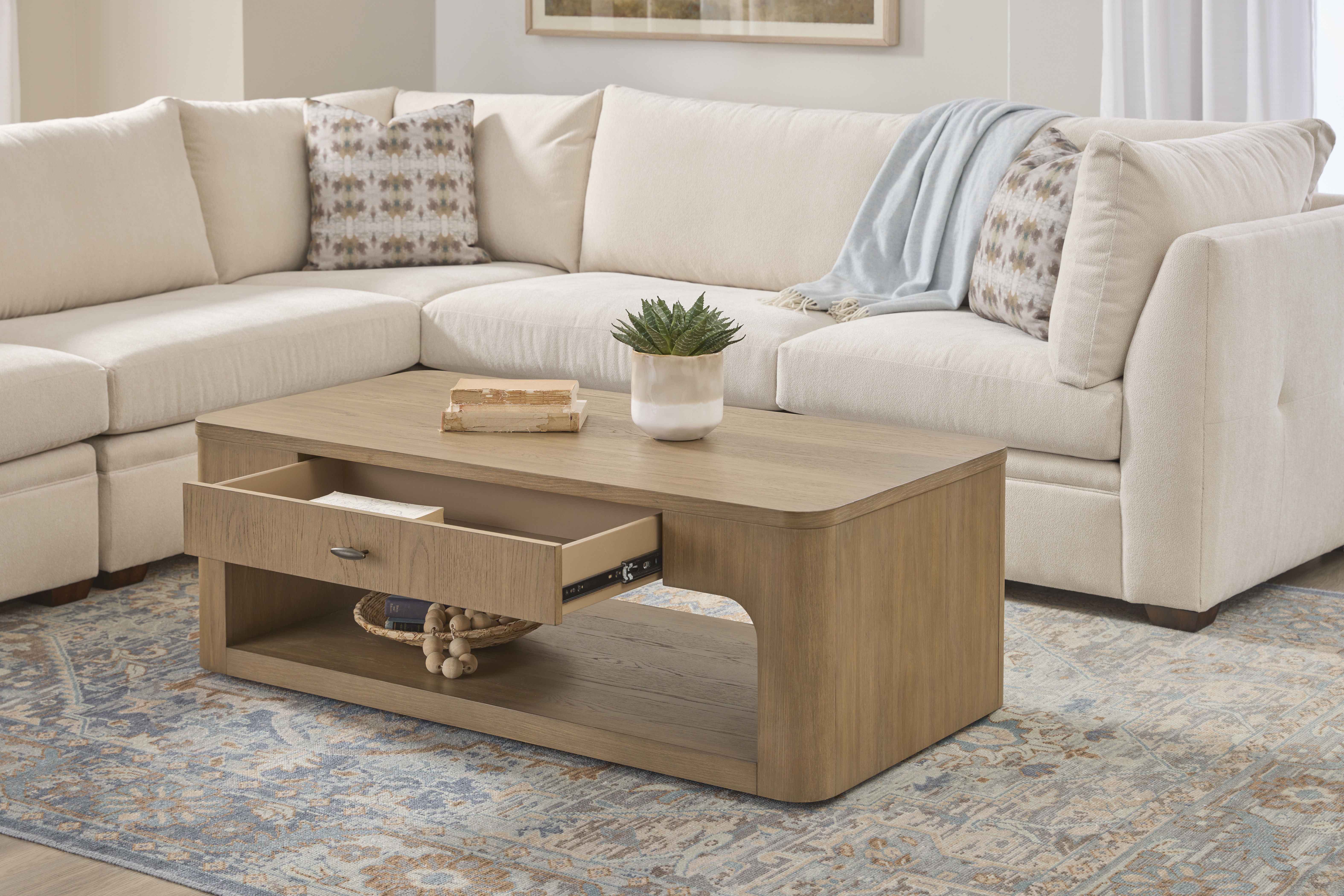 Normandy - Rectangular Coffee Table - Light Brown, light brown, view 7