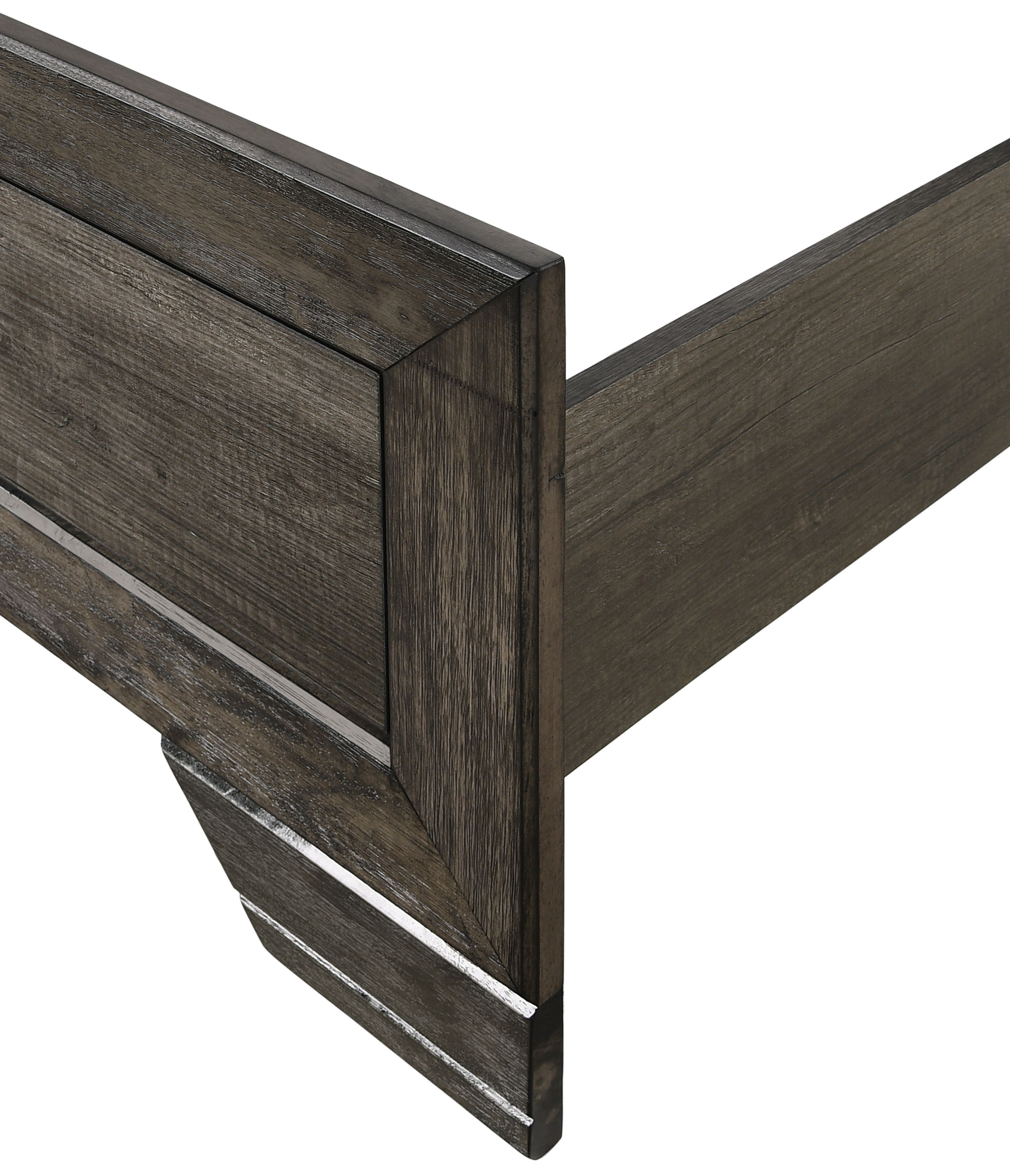 Nathan - Youth Twin Panel Bed - Gray Oak Finish