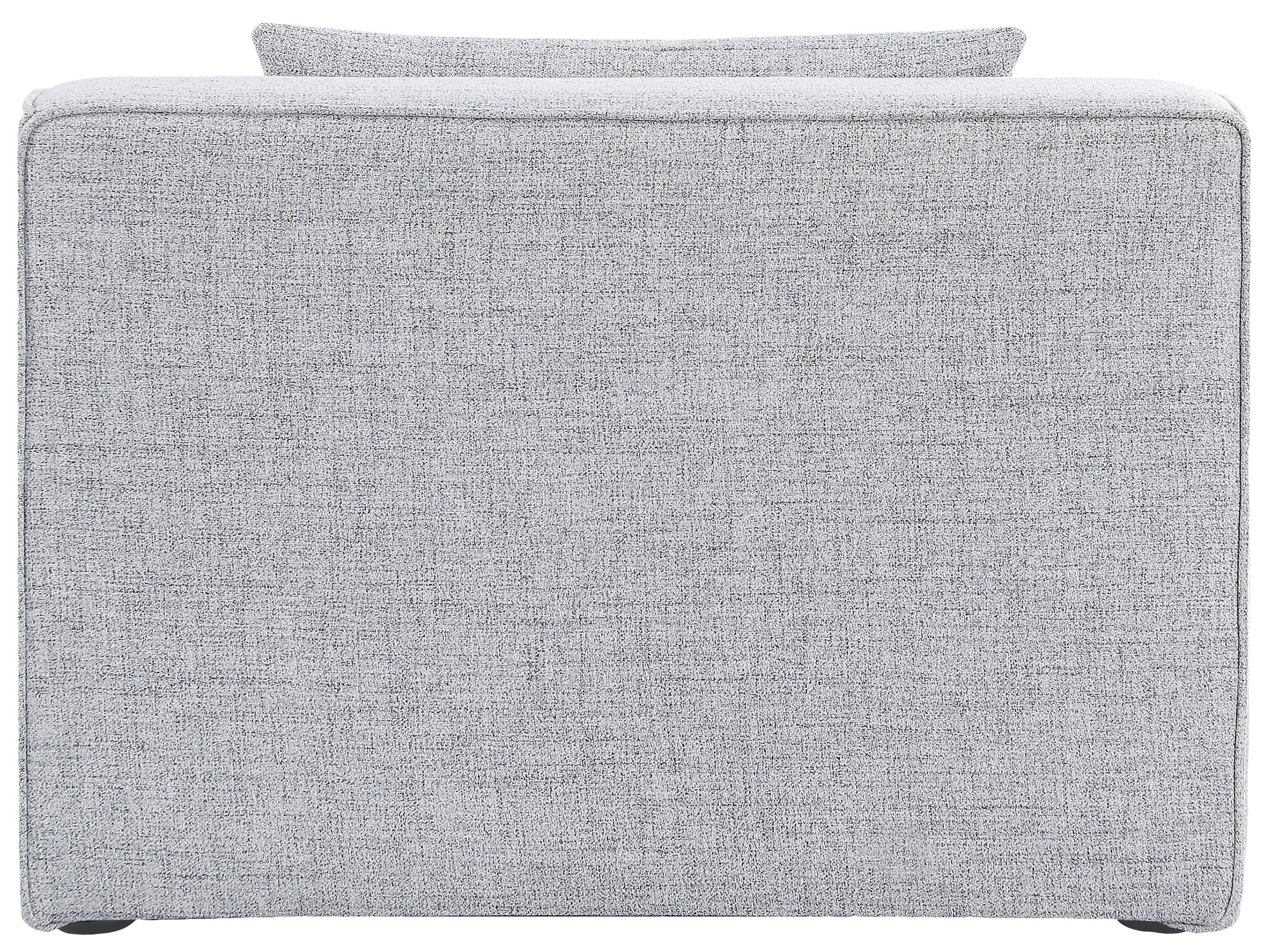 Cube - Linen Armless Chair - Gray