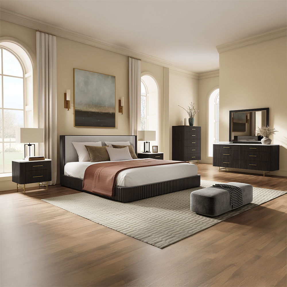 Clayten - Dresser - Marble Top & Espresso, dark brown, view 6