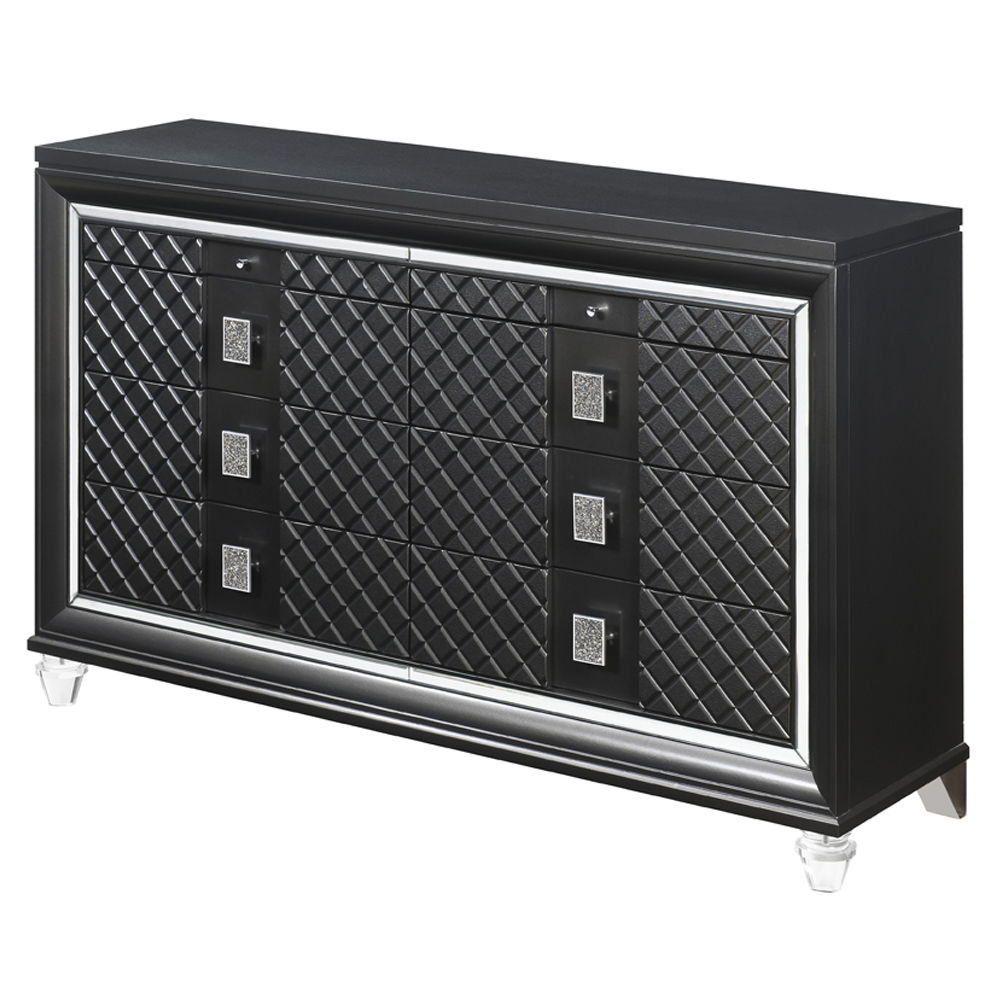 Sawyer - Dresser - Metallic Gray, dark gray, view 2