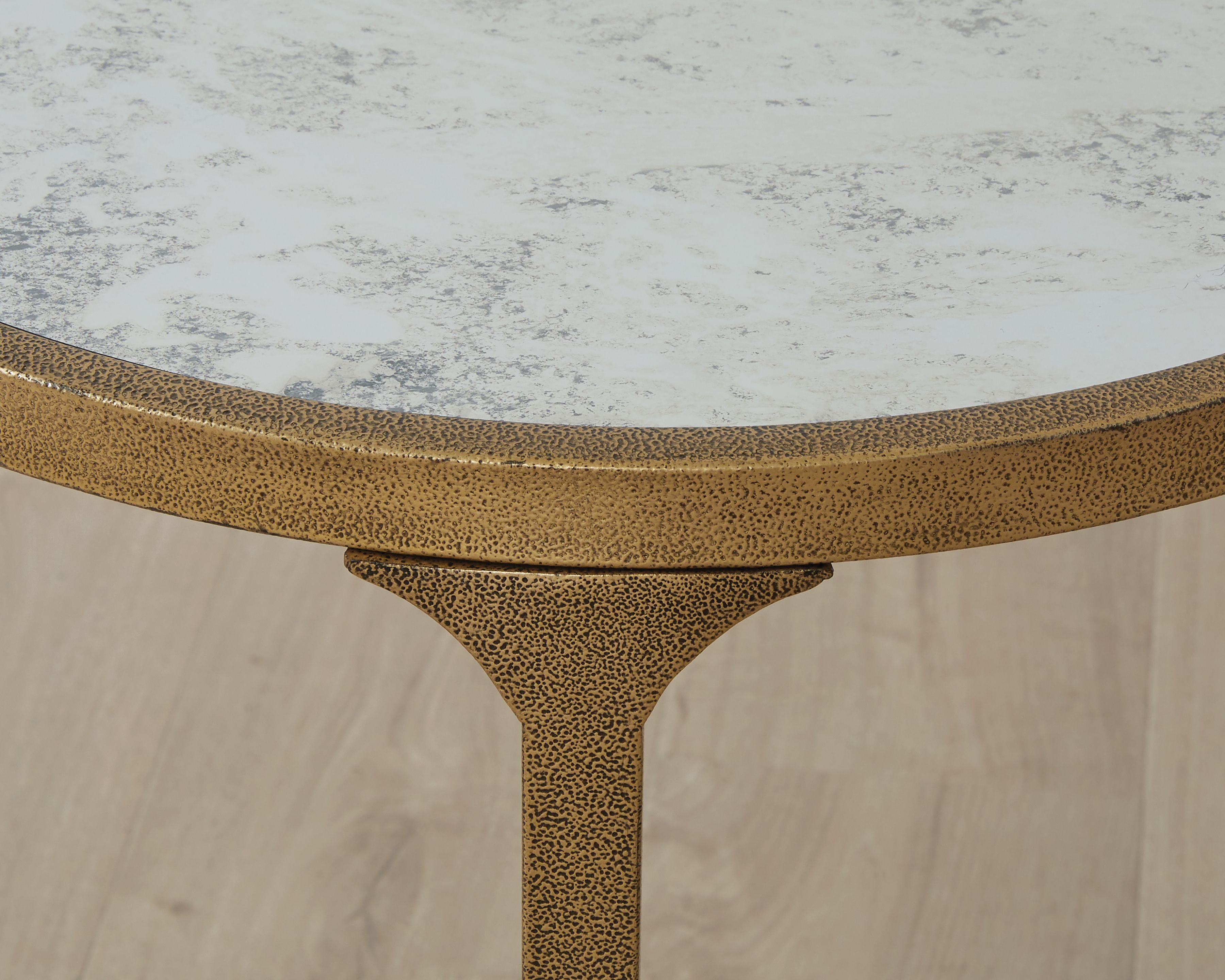 Ashley Furniture Korajane - Round End Table - Antique Gold - Image 5