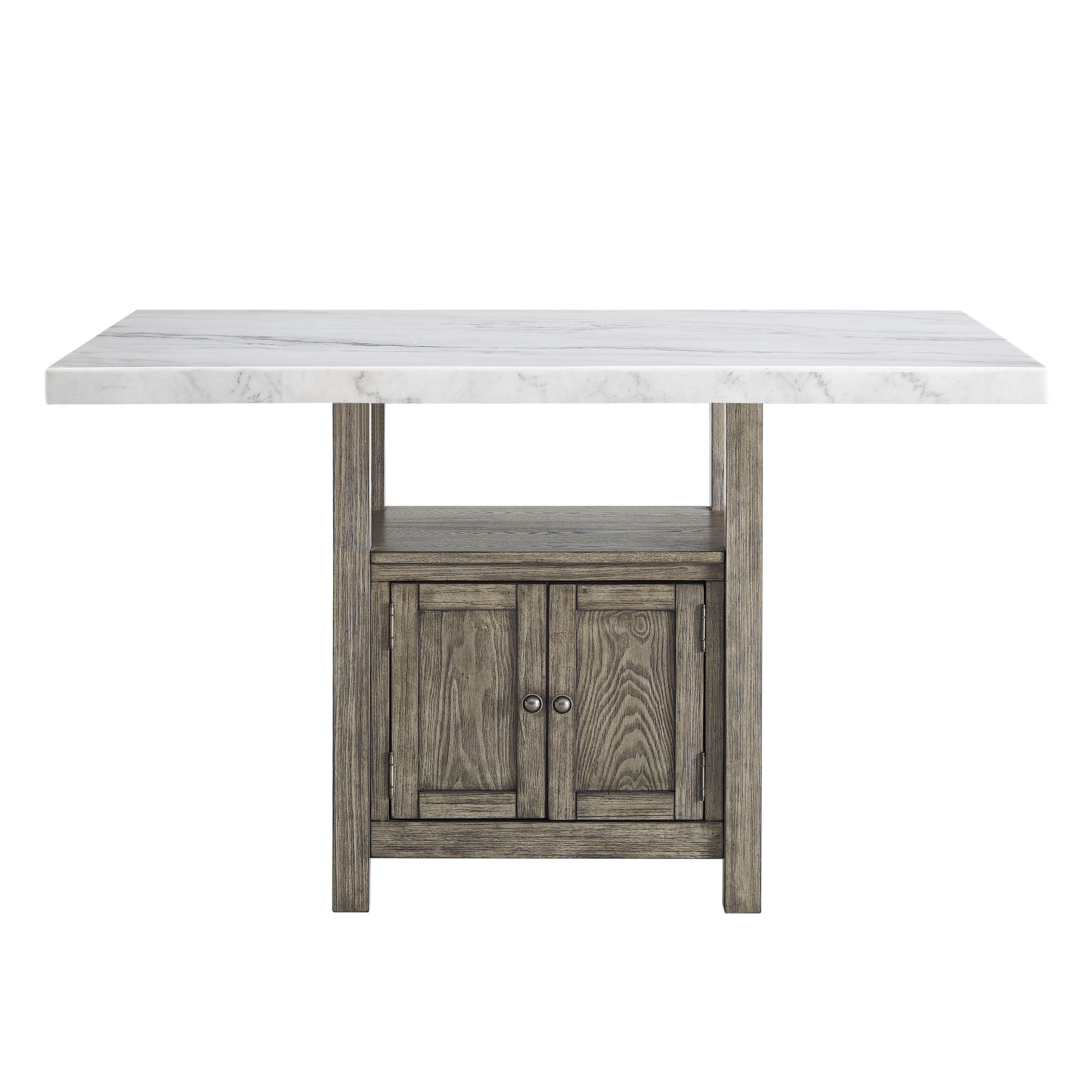 Grayson - Counter Table Base - Gray / Light Brown