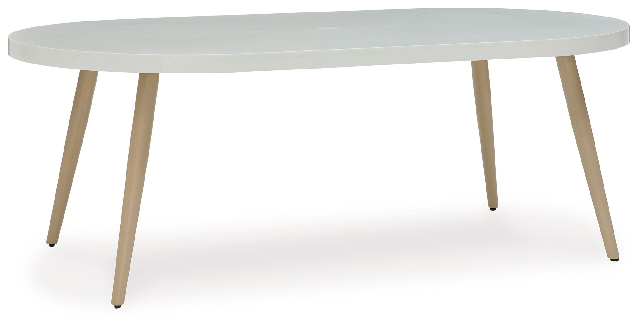 Ashley Seton Creek Oval Dining Table w/UMB OPT - White
