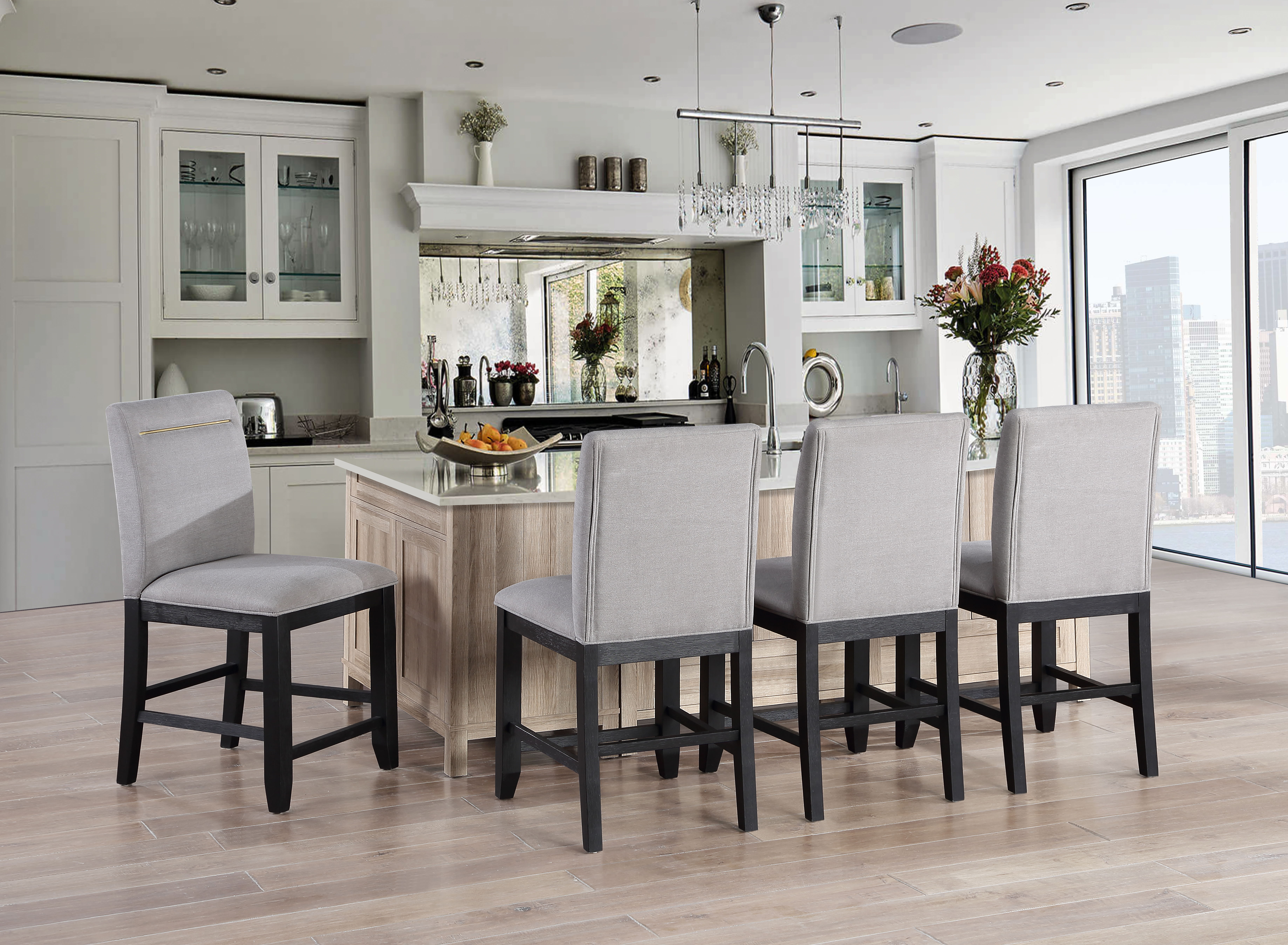 Yves - Counter Chair - Gray