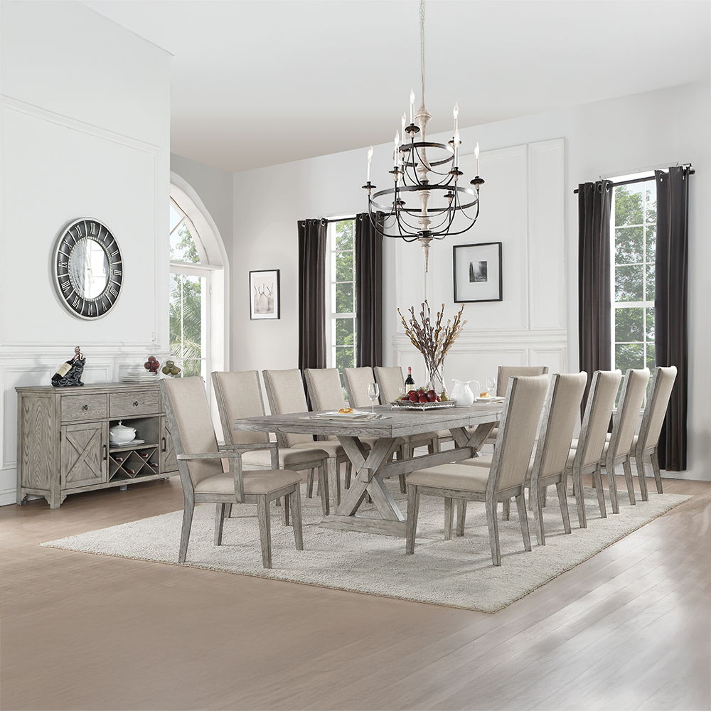 Rocky - Side Chair (Set of 2) - Fabric & Gray Oak, gray, view 5