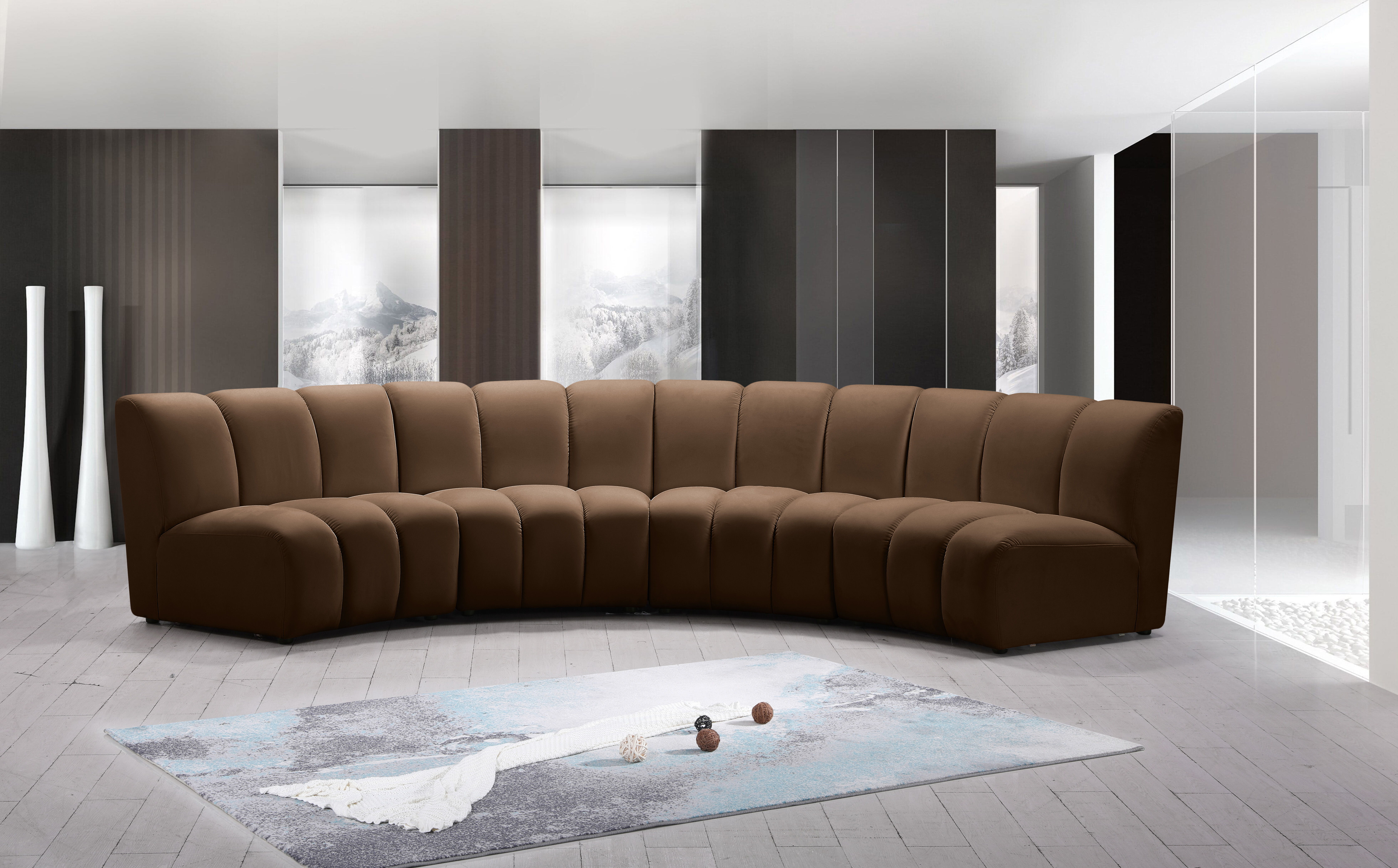 Infinity - 4 Piece Modular Sectional - Brown