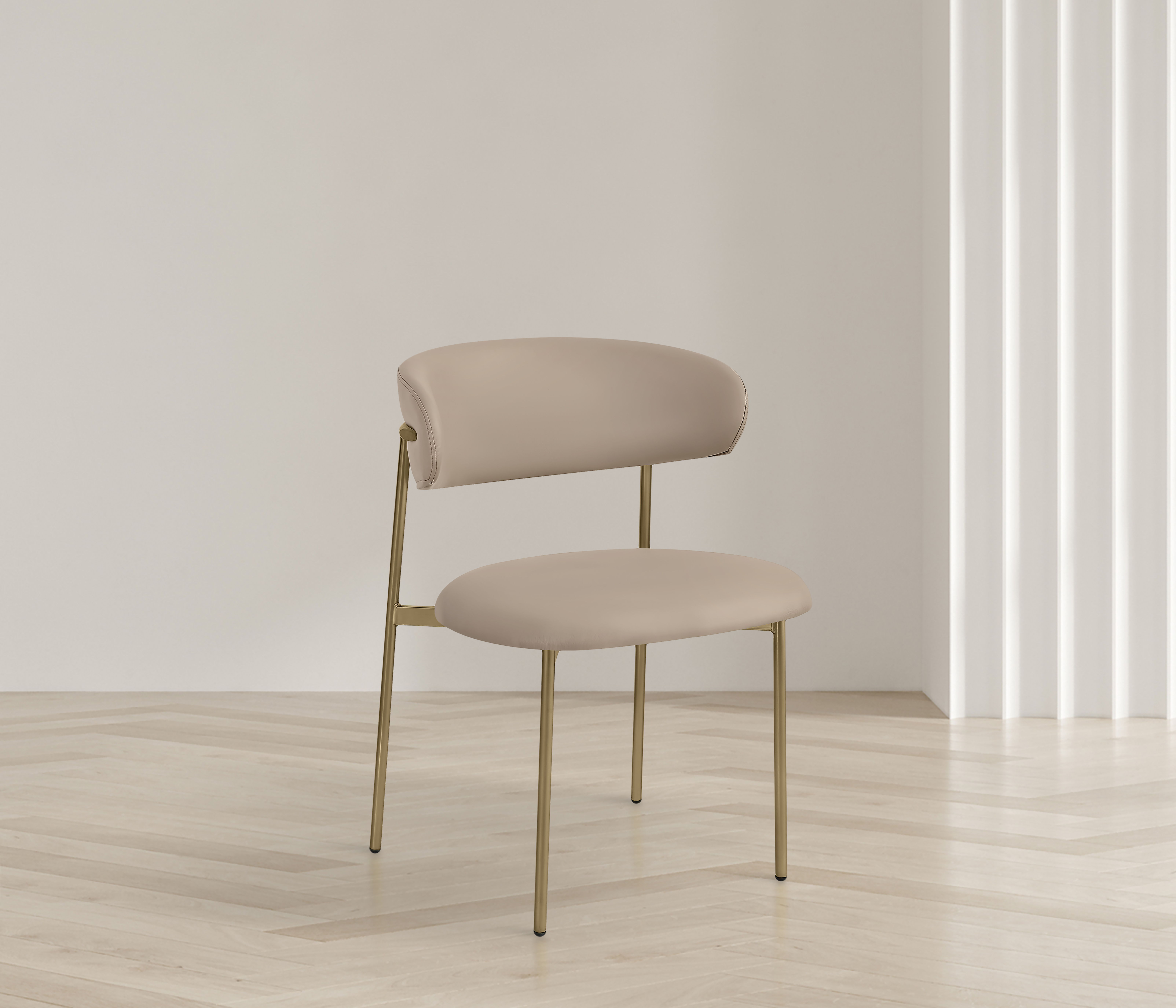 Lupita - Faux Leather Dining Chair (Set of 2) - Taupe