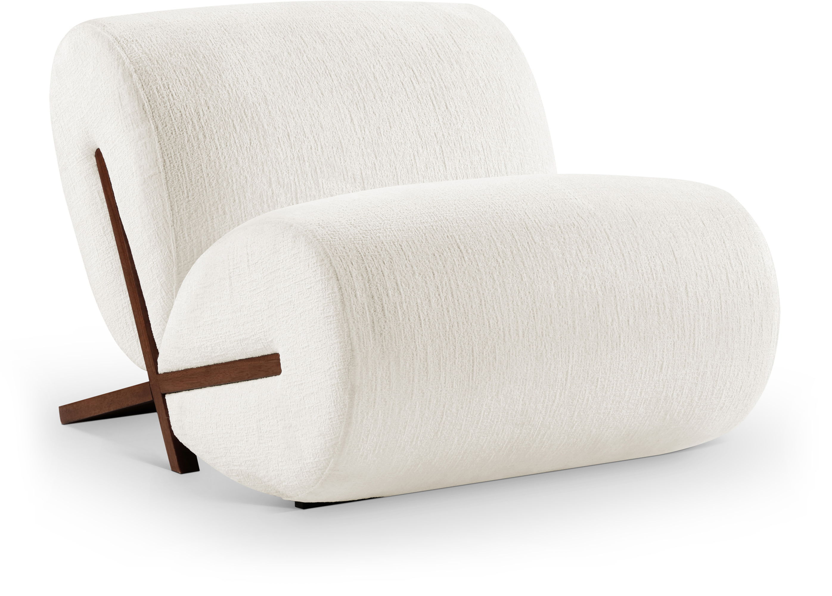 Akira - Fabric Upholstered Accent Chair - Cream