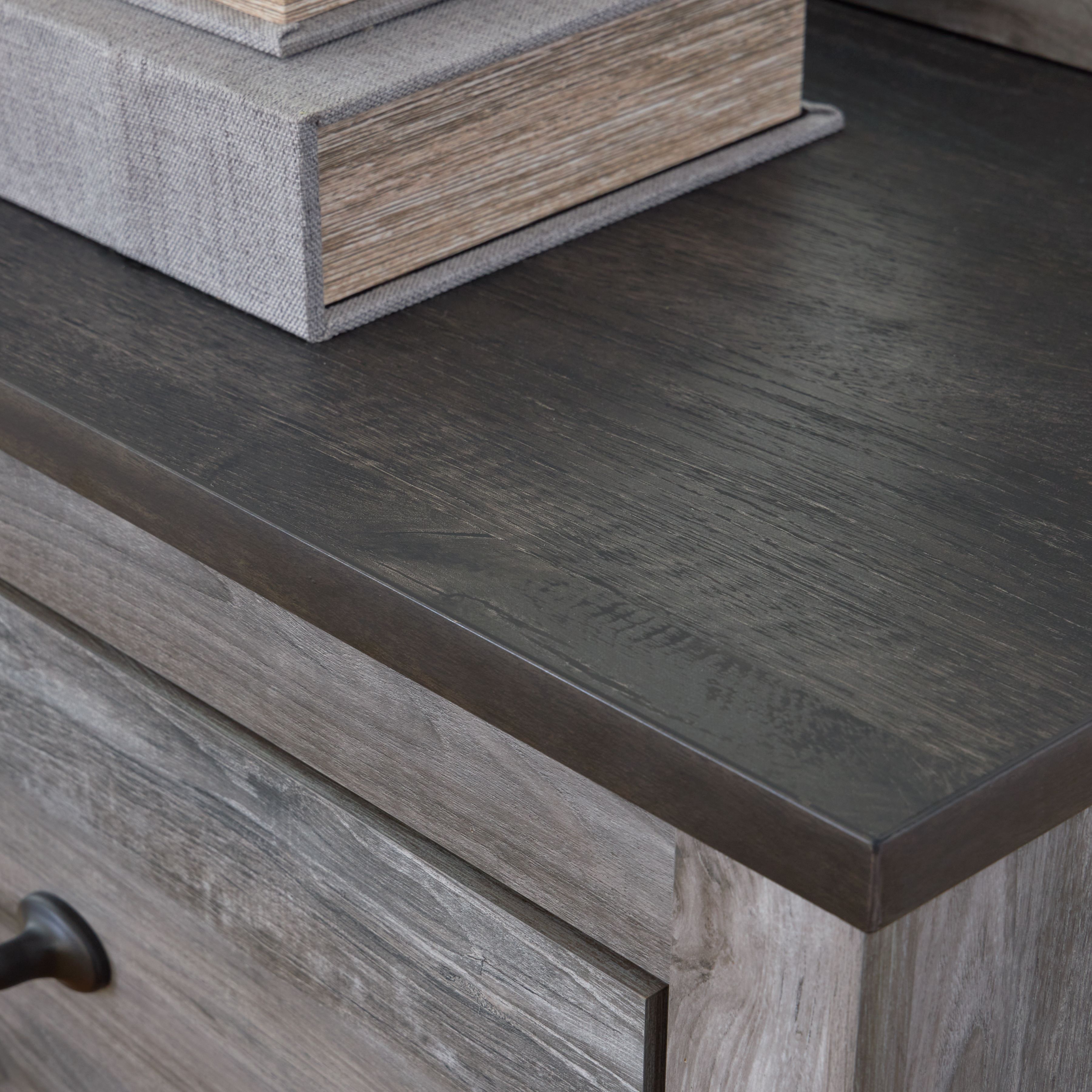 Bronyan - Dresser And Mirror - Dark Gray