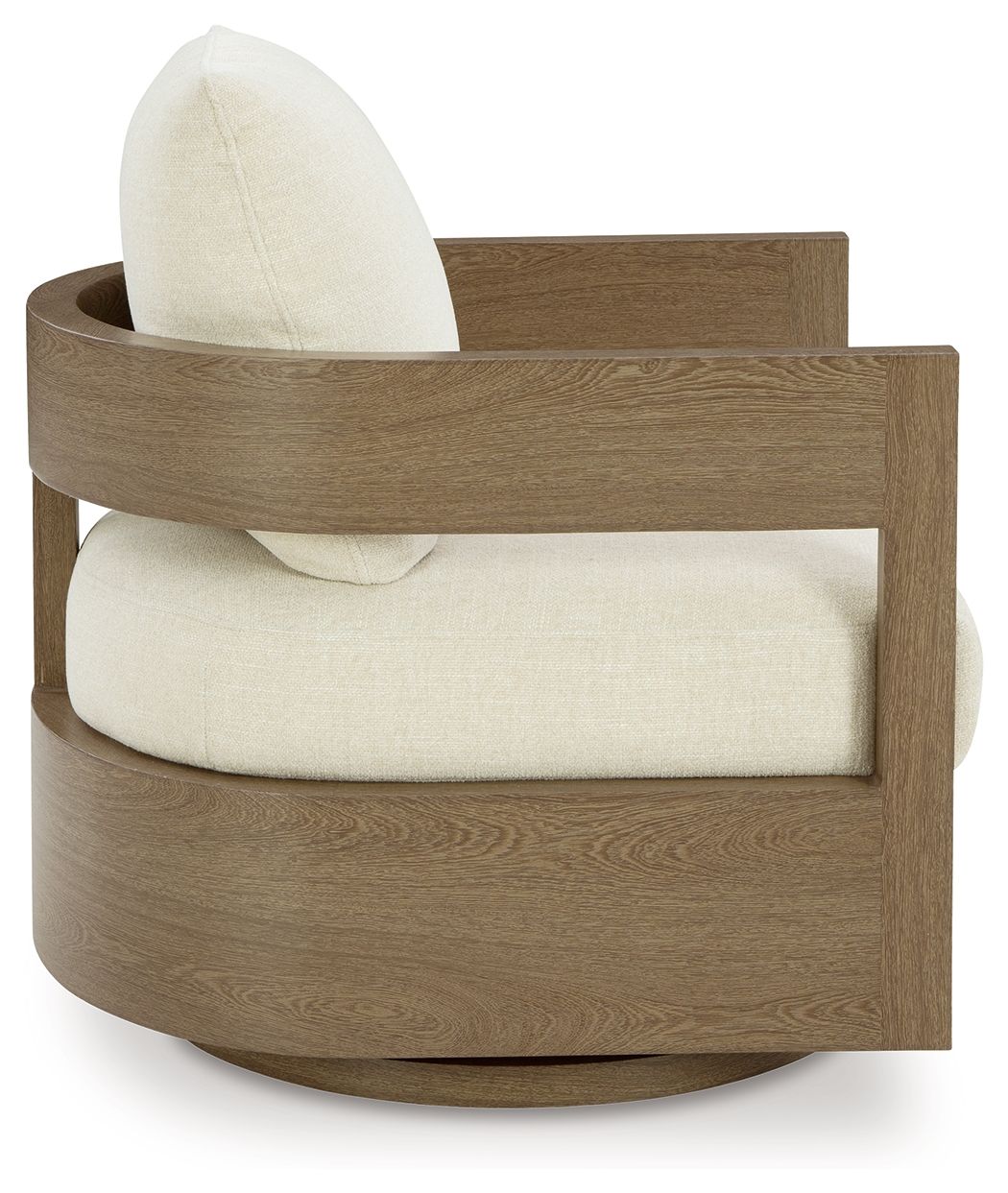 Ashley Furniture Serene Bay - Swivel Glider Chair With Cushion - Dark Brown / White - Image 5
