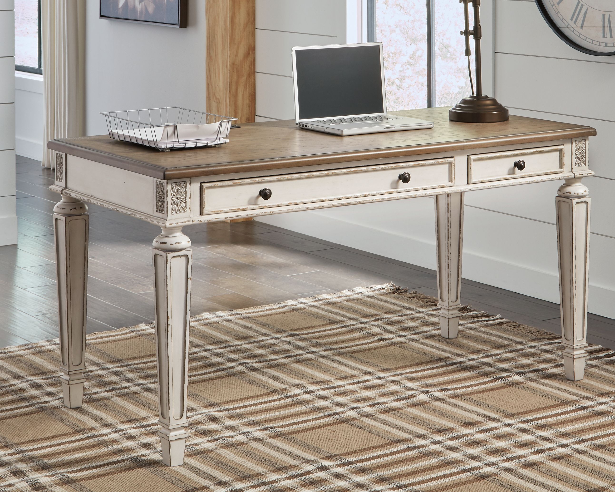 Ashley Furniture Realyn - Home Office Desk - Light Brown - Image 2