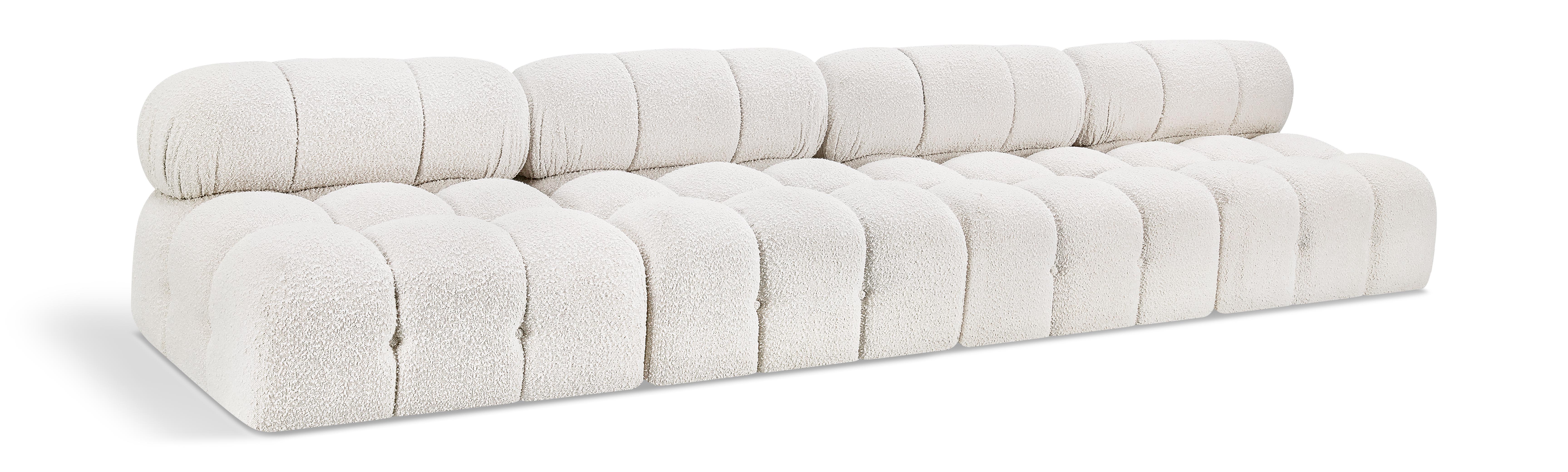 Ames - 4 Seat Modular Armless Sofa - Cream