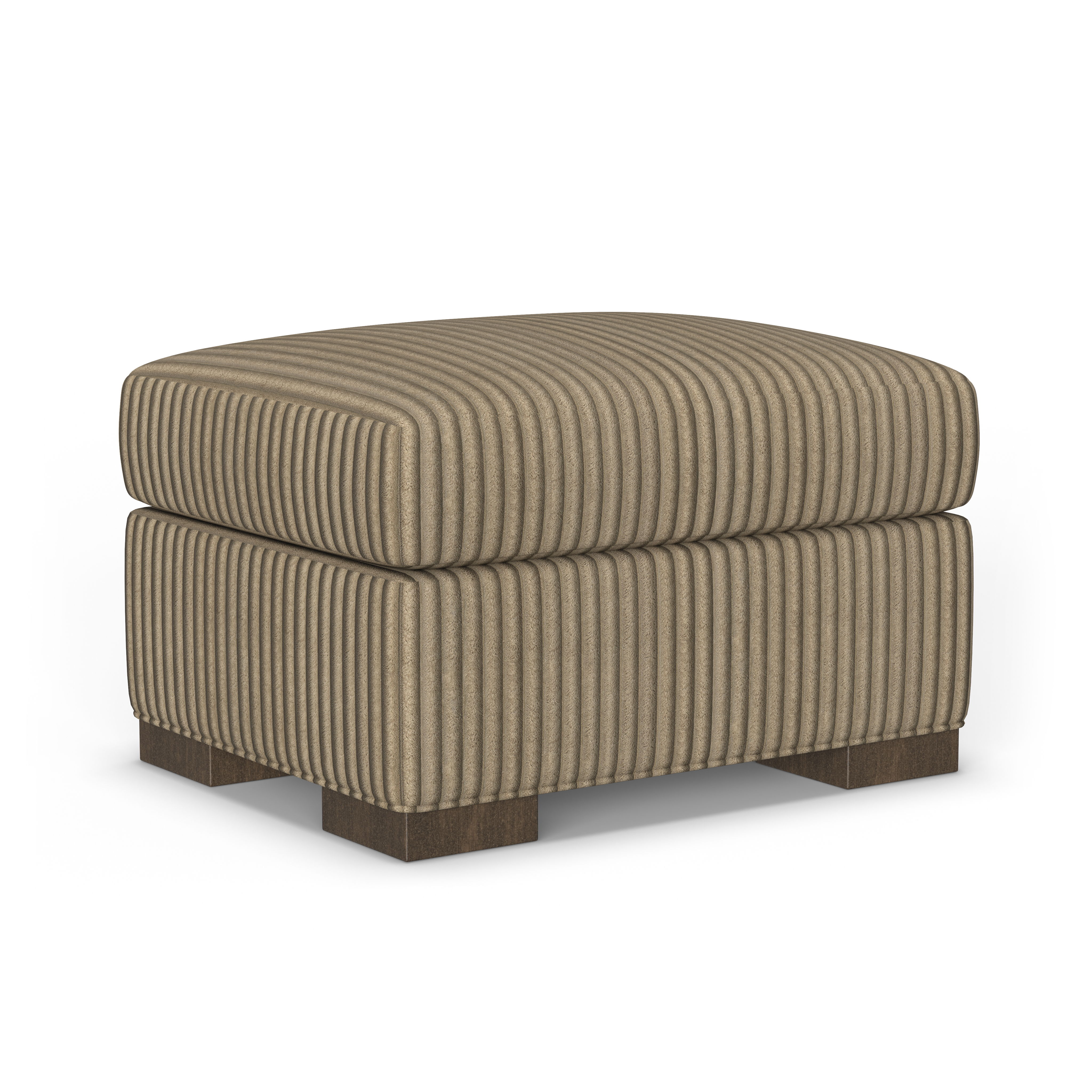 Jasper - Fabric Stationary Ottoman, dark gray, view 2