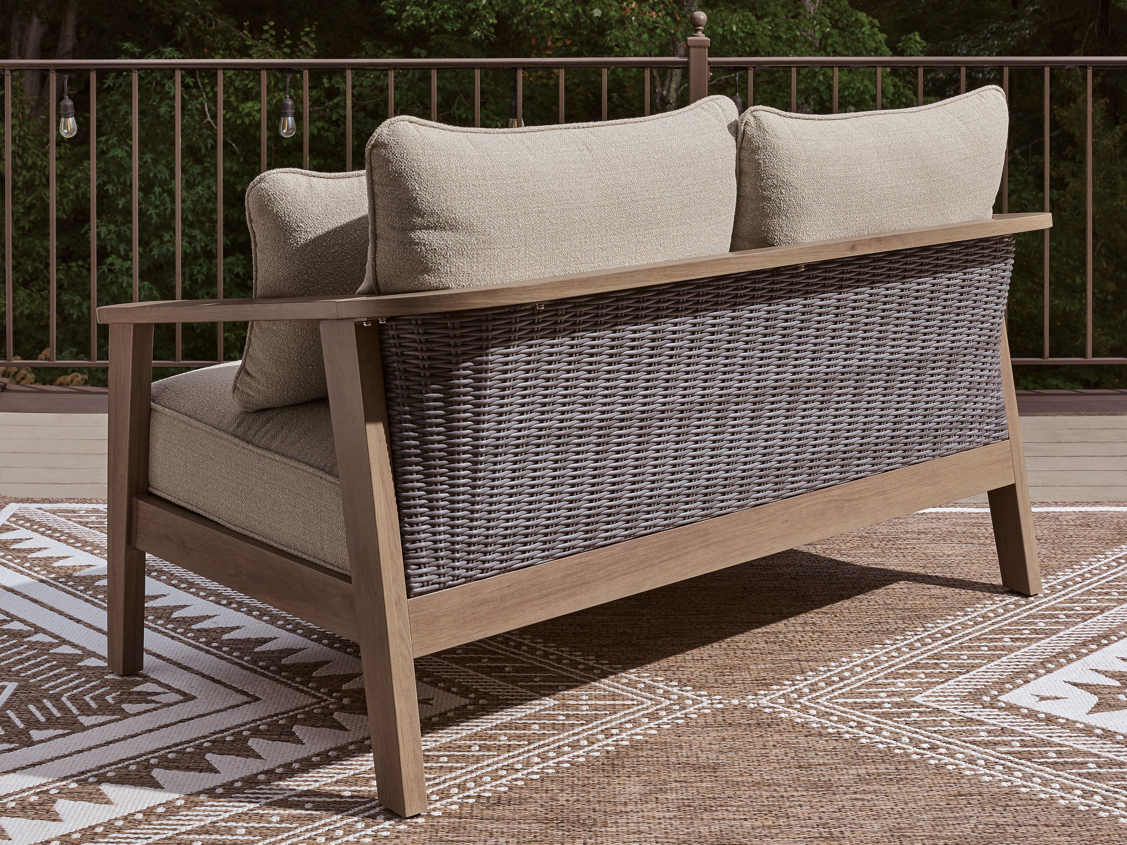 Ashley Furniture Harmony Headlands - Loveseat With Cushion - Natural / Gray - Image 5