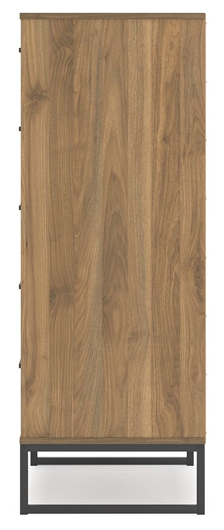 Deanlow - Five Drawer Chest - Honey, light brown, view 6