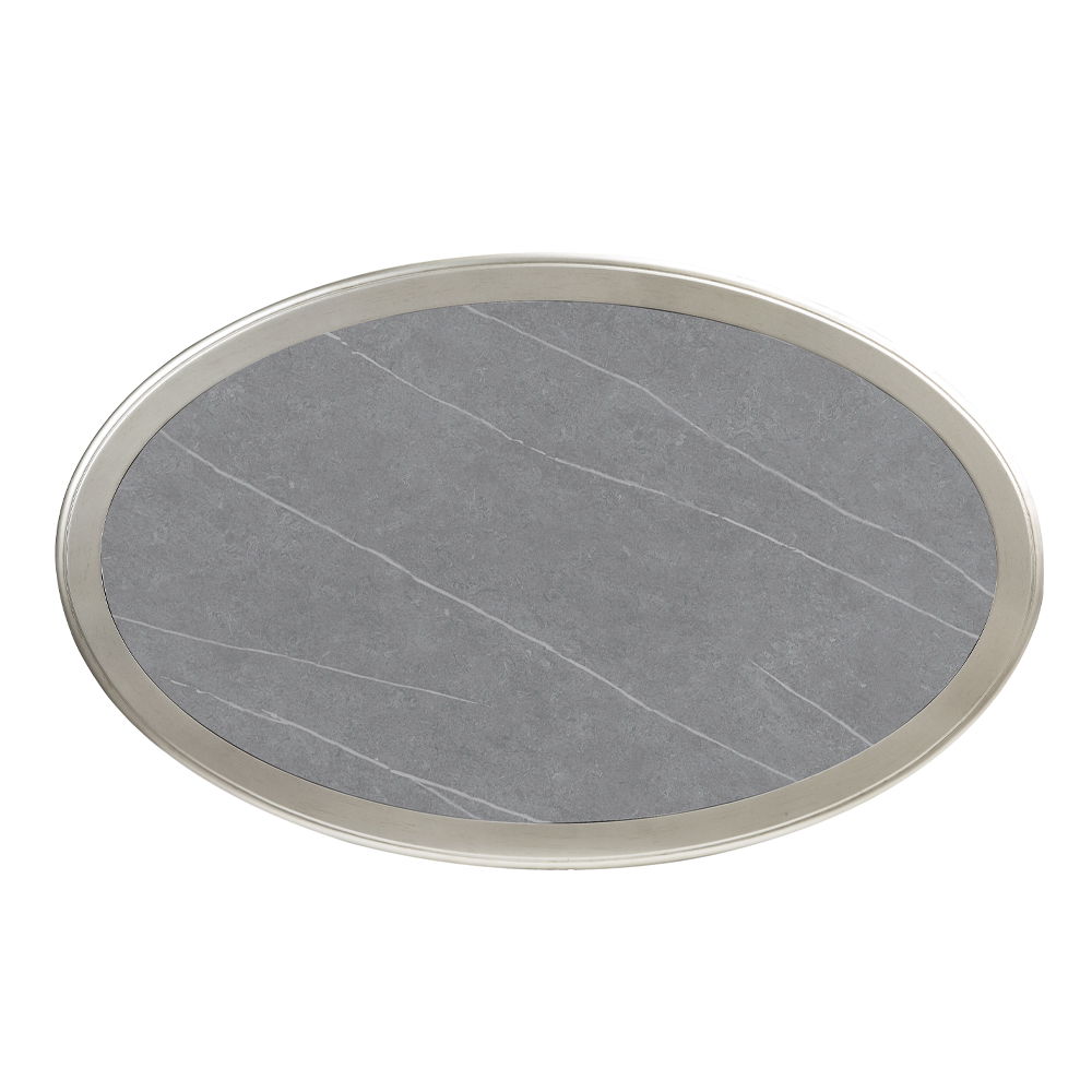 Kasa - Coffee Table - Sintered Stone Top & Champagne, white, view 4