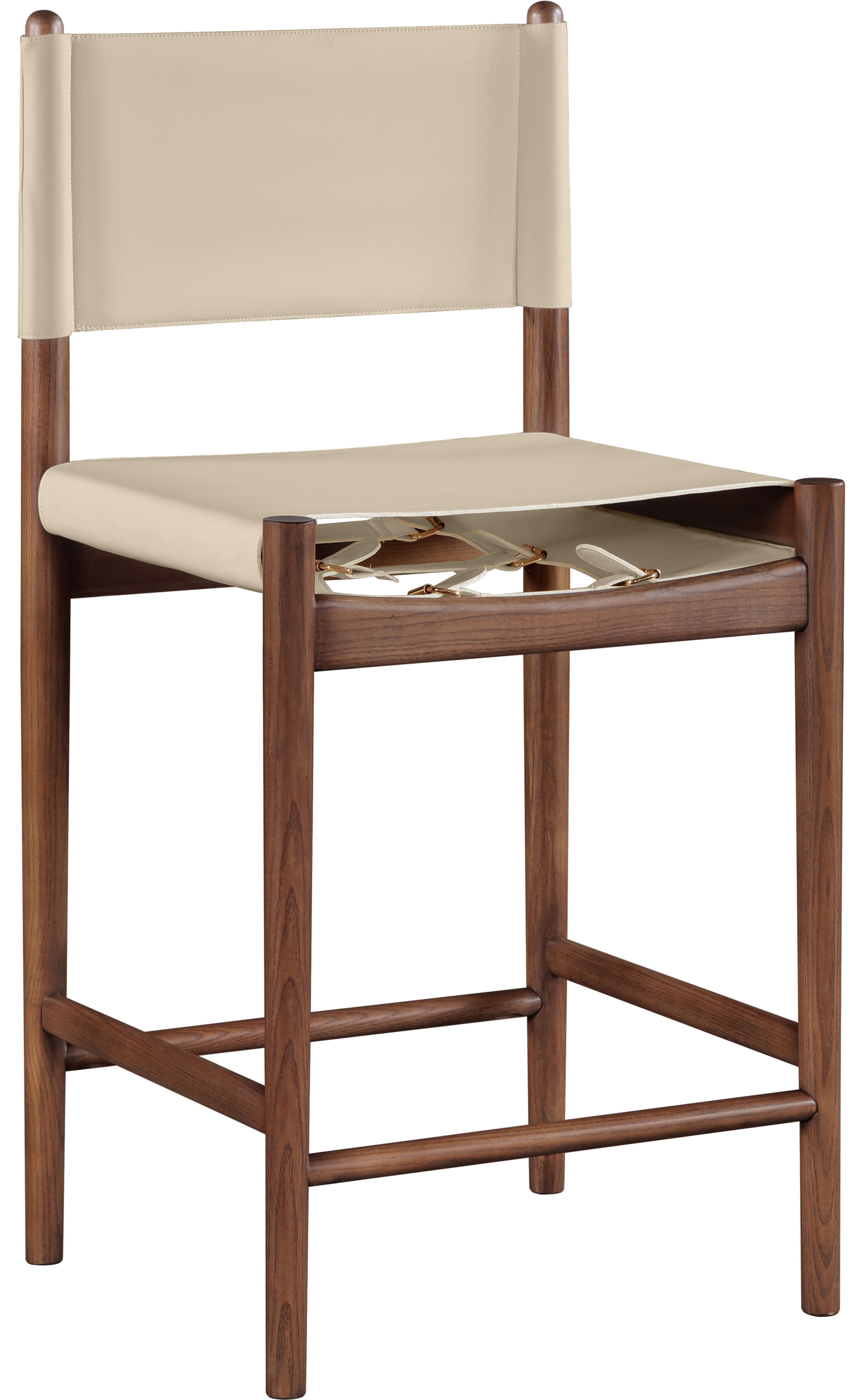 Rawlins - Vegan Leather Upholstered Counter Stool - Beige
