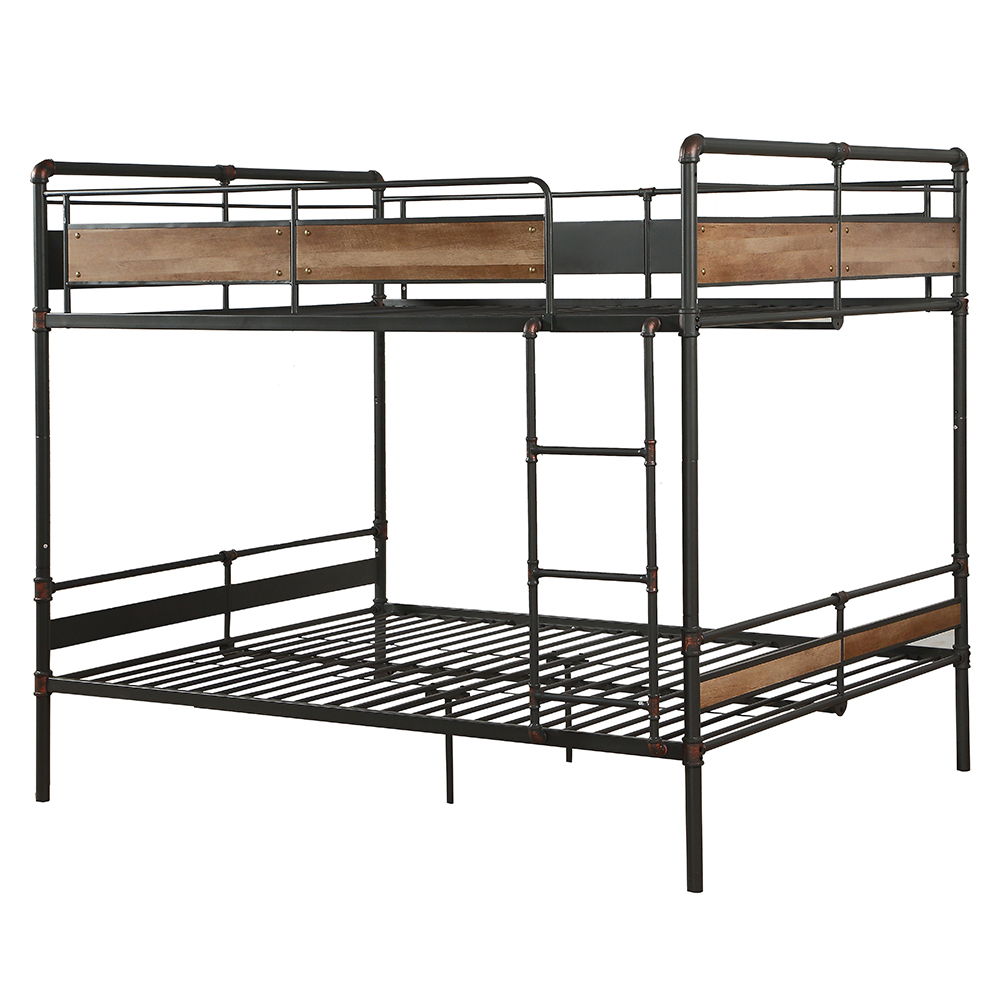 Brantley II - Double Queen Bunk Bed - Sandy Black & Dark Bronze Hand-Brushed, black, view 2