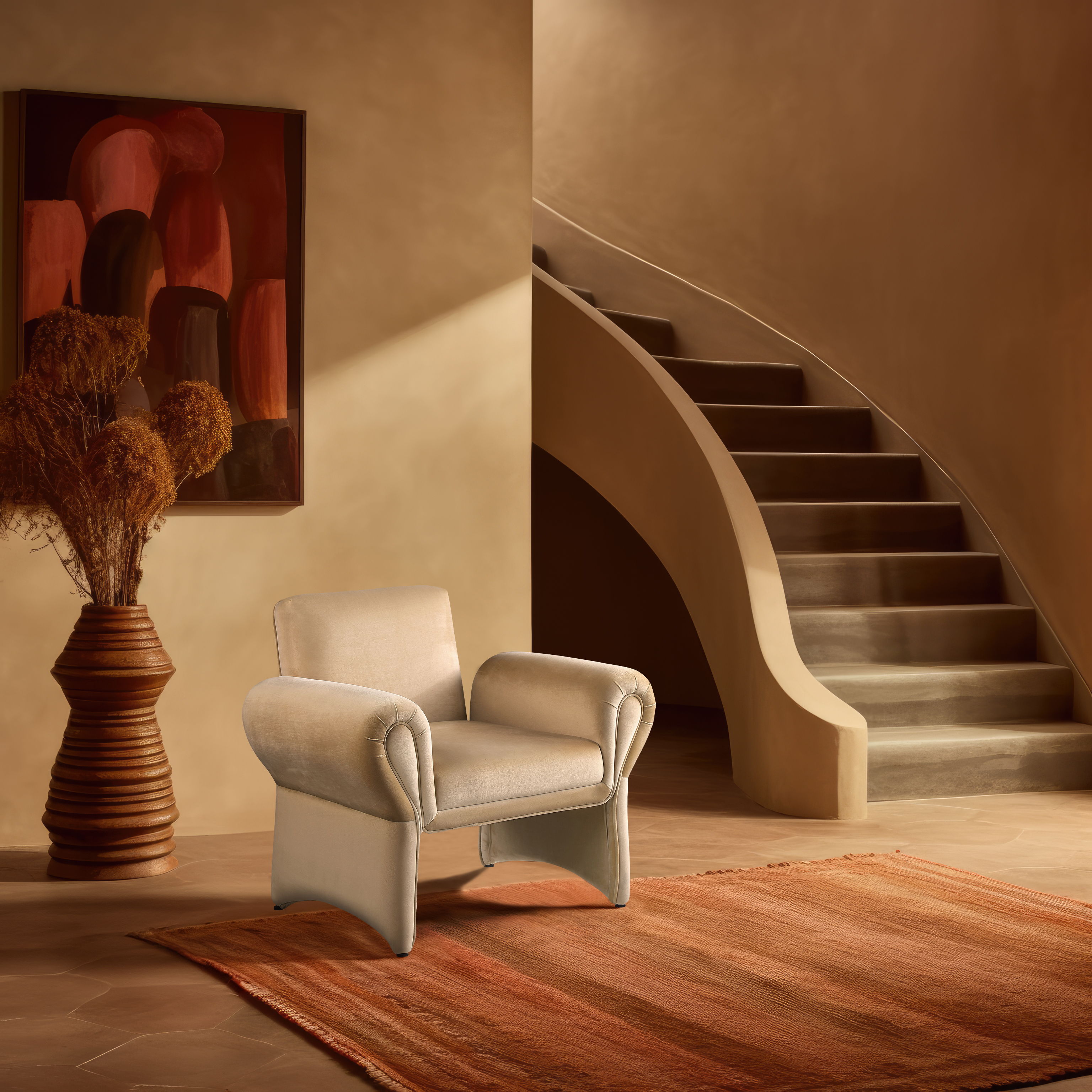 Fleurette - Accent Chair - Camel