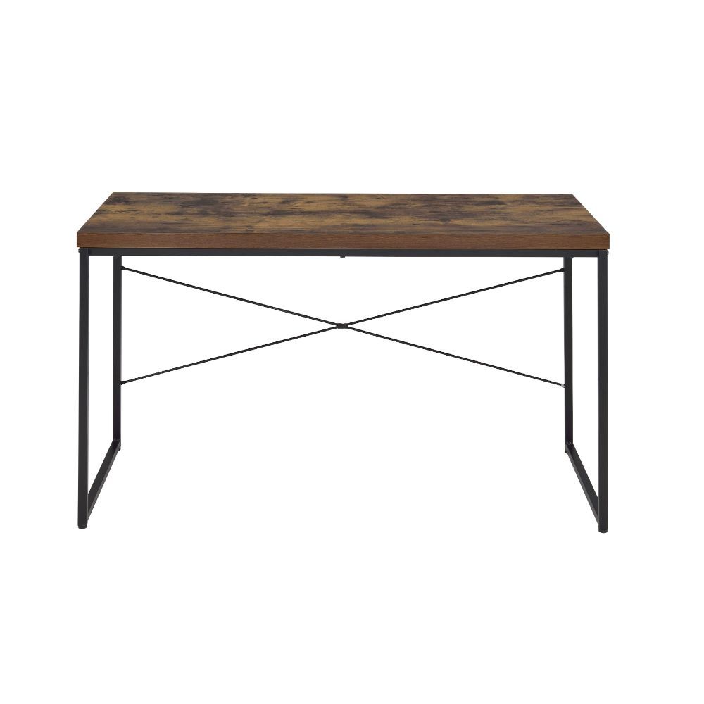 Bob - Writing Desk (Same Ac00906) - Weathered Oak & Black, light brown, view 2