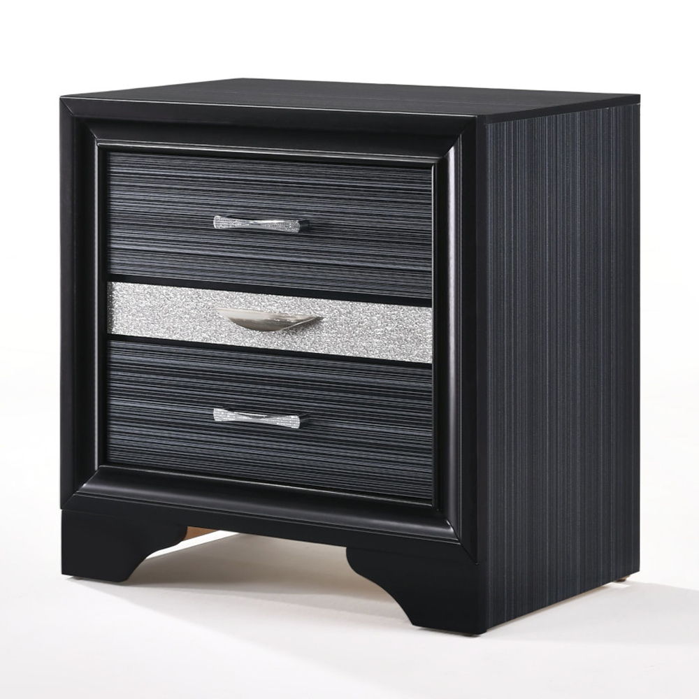 Naima - Nightstand - Black, black, view 2
