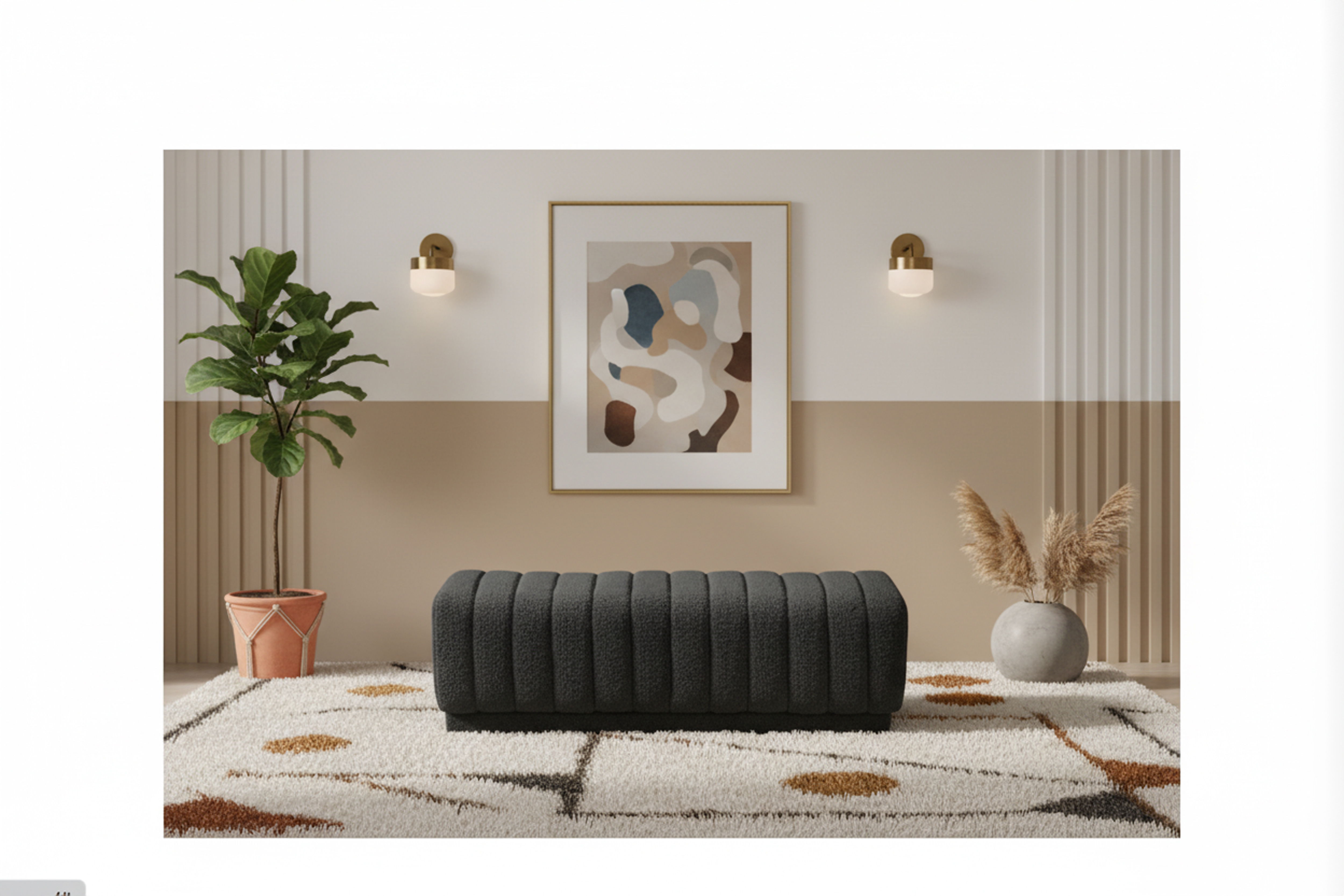 Heathrow - Ottoman / Bench - Black