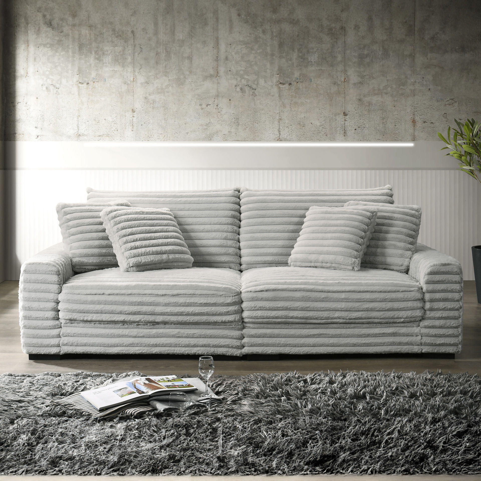 Embrace - Left Arm Facing Chair - Gray