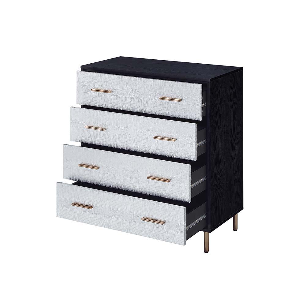 Myles - Chest - Black, Silver & Gold, black, view 3