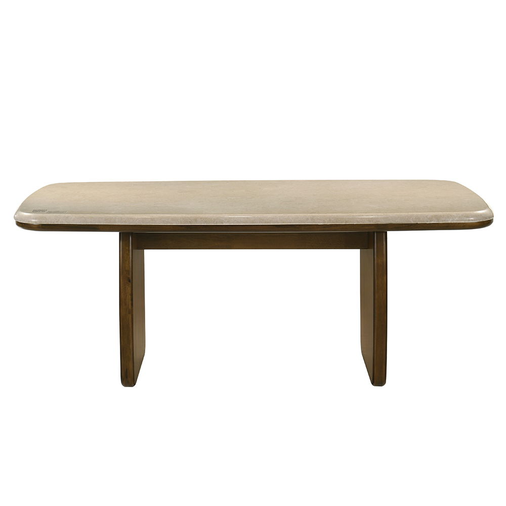 Kasha - Dining Table With Marble Top Top - Vintage Oak, dark brown, view 8