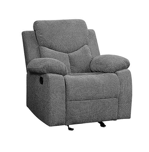Kalen - Motion Glider Recliner - Gray Chenille, dark gray