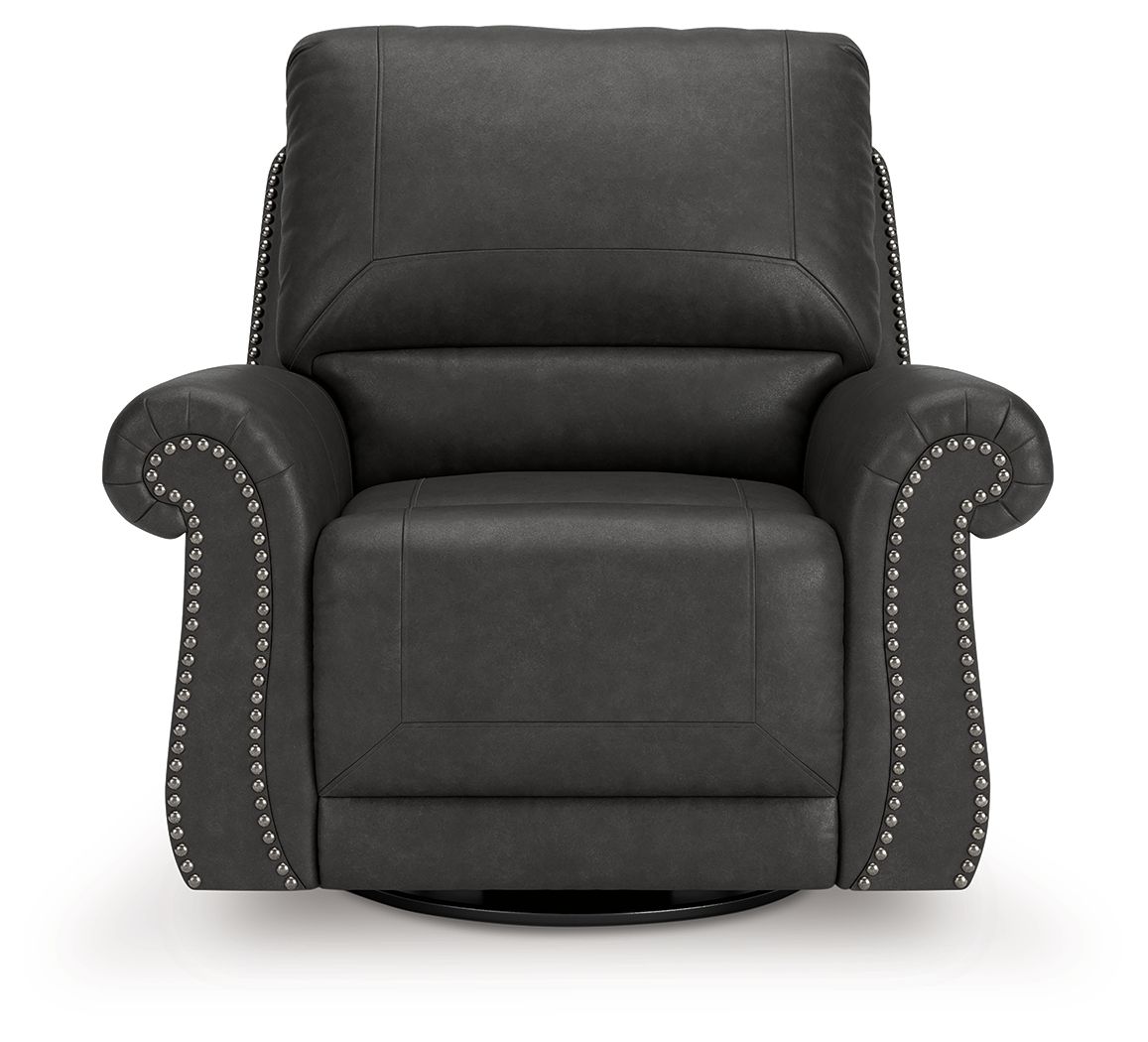 Ashley Furniture Chasemore - Swivel Glider Recliner - Granite - Image 4