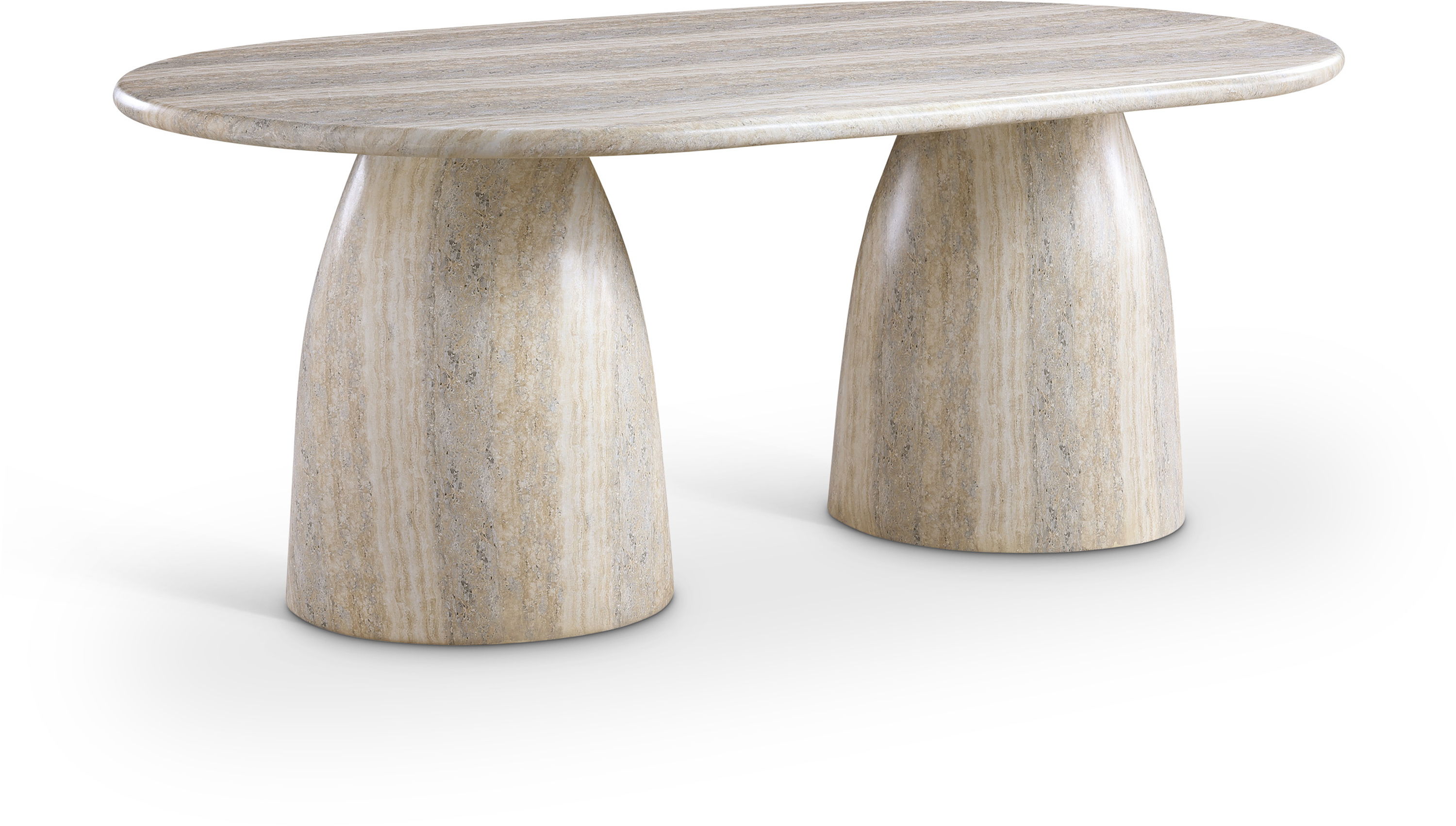 Cosenza - 78" Concrete Dining Table - Travertine